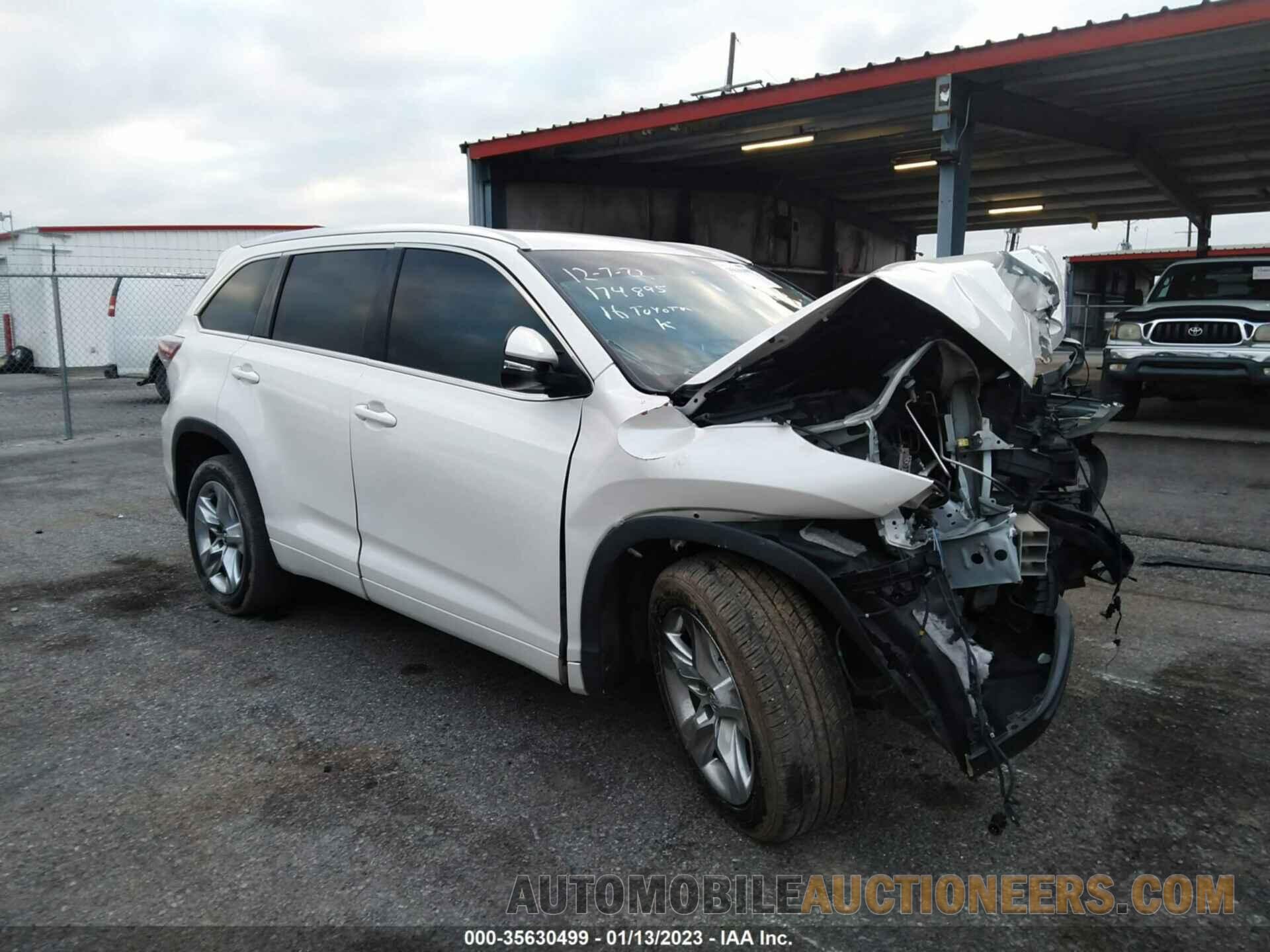 5TDYKRFH7GS174895 TOYOTA HIGHLANDER 2016