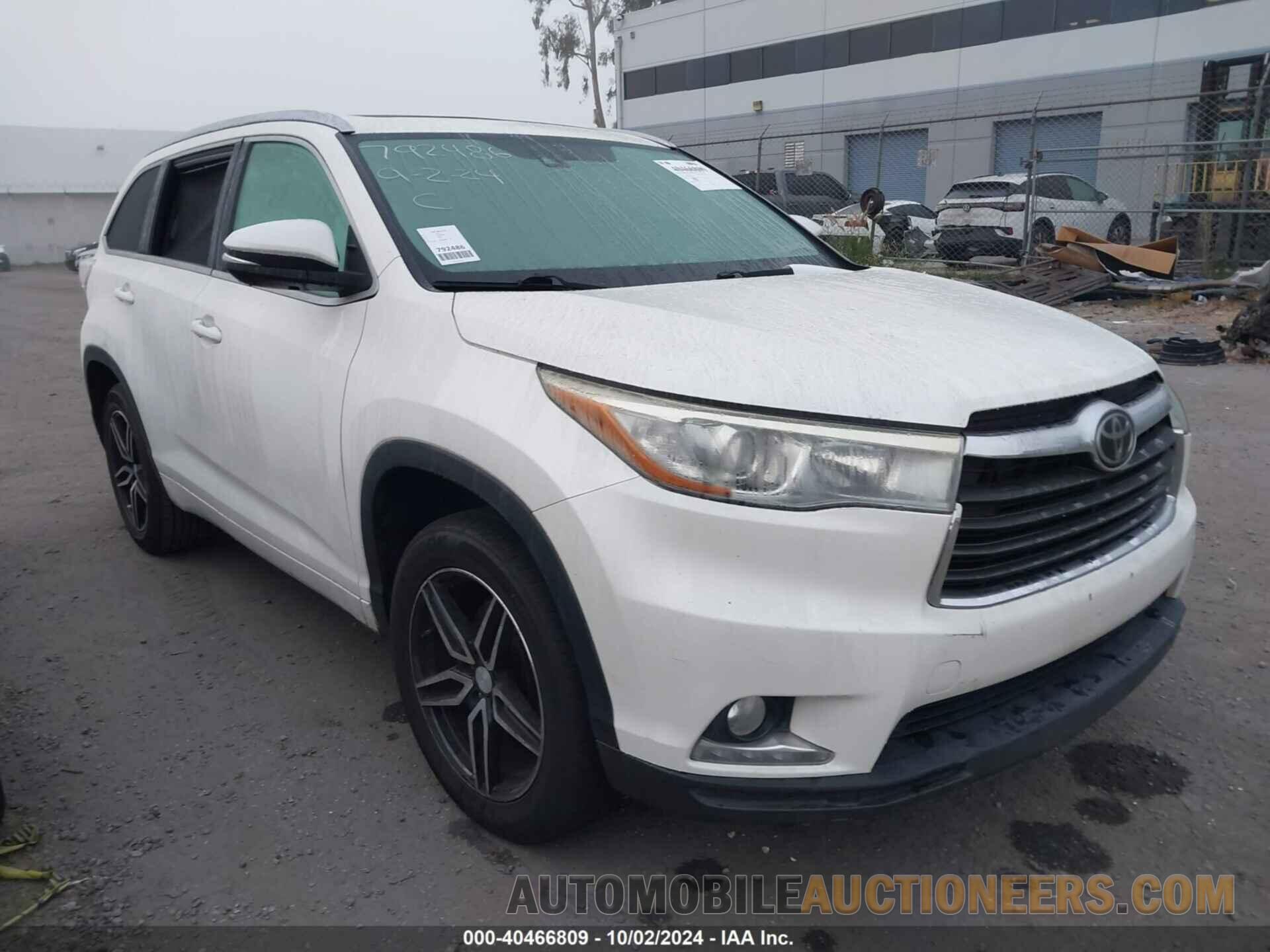 5TDYKRFH8FS057891 TOYOTA HIGHLANDER 2015