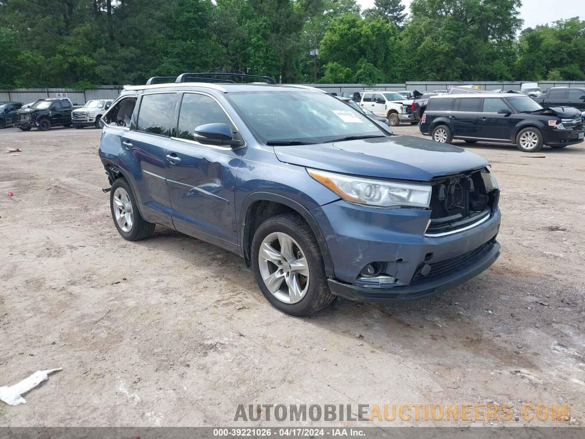 5TDYKRFHXFS038534 TOYOTA HIGHLANDER 2015