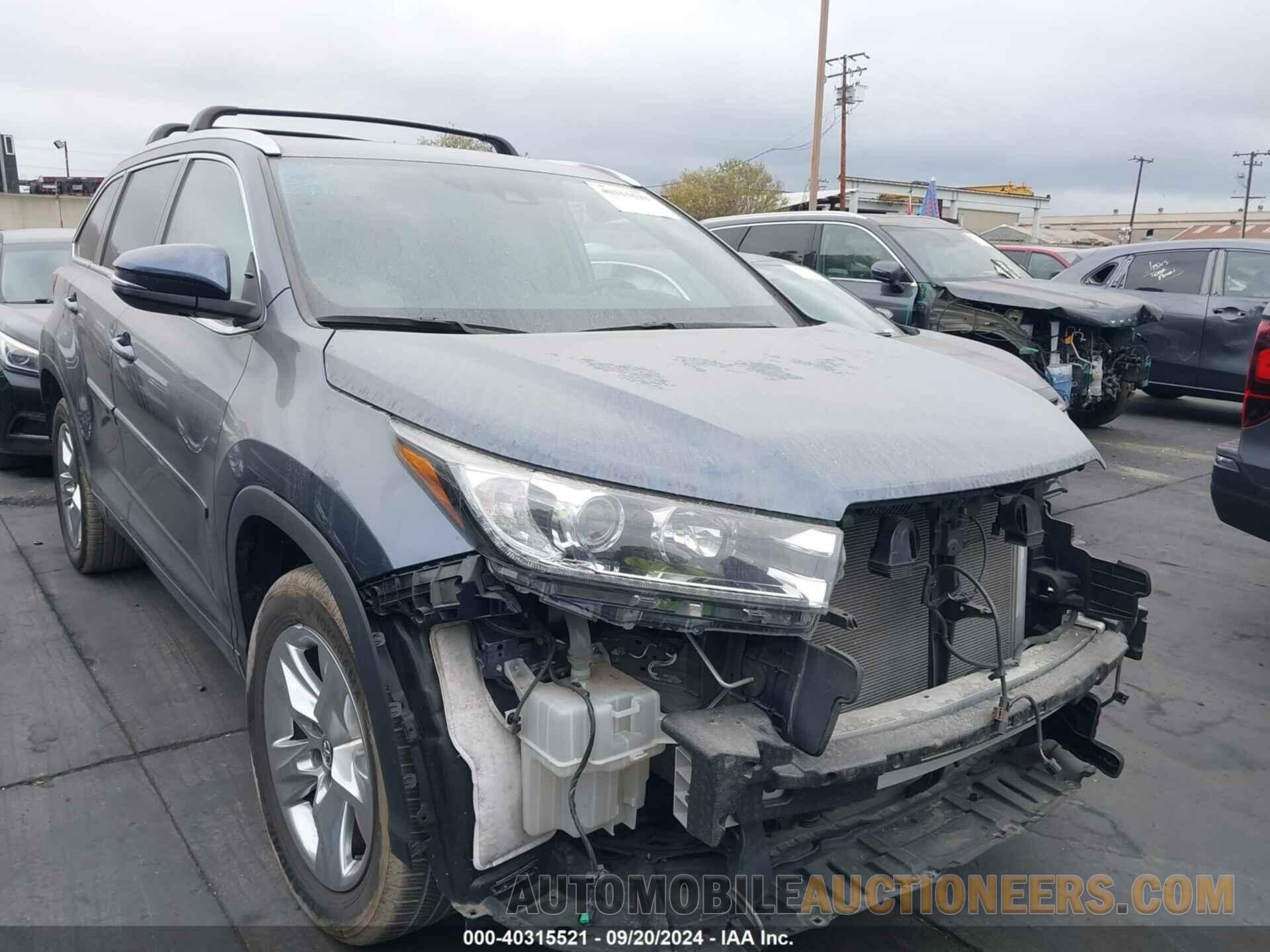 5TDYZRFH0KS294414 TOYOTA HIGHLANDER 2019