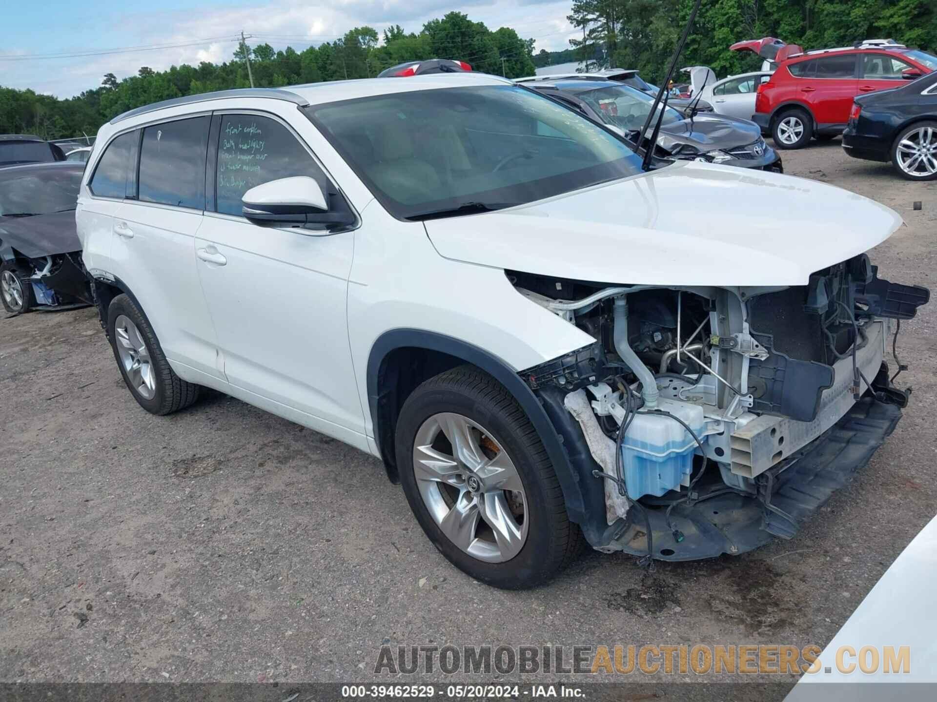 5TDYZRFH4HS189965 TOYOTA HIGHLANDER 2017