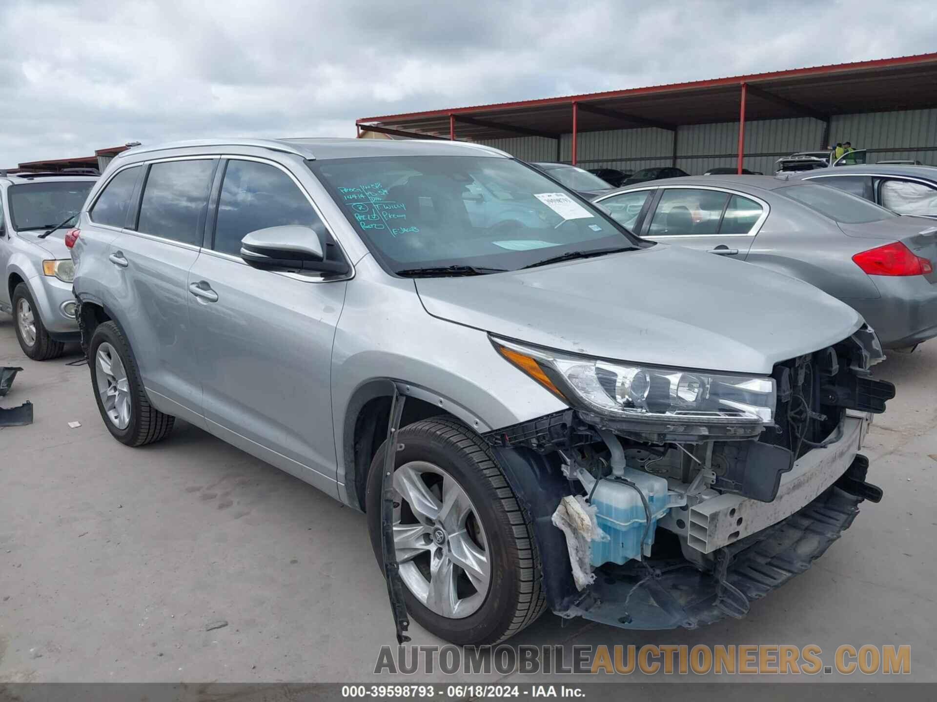 5TDYZRFH6HS197615 TOYOTA HIGHLANDER 2017