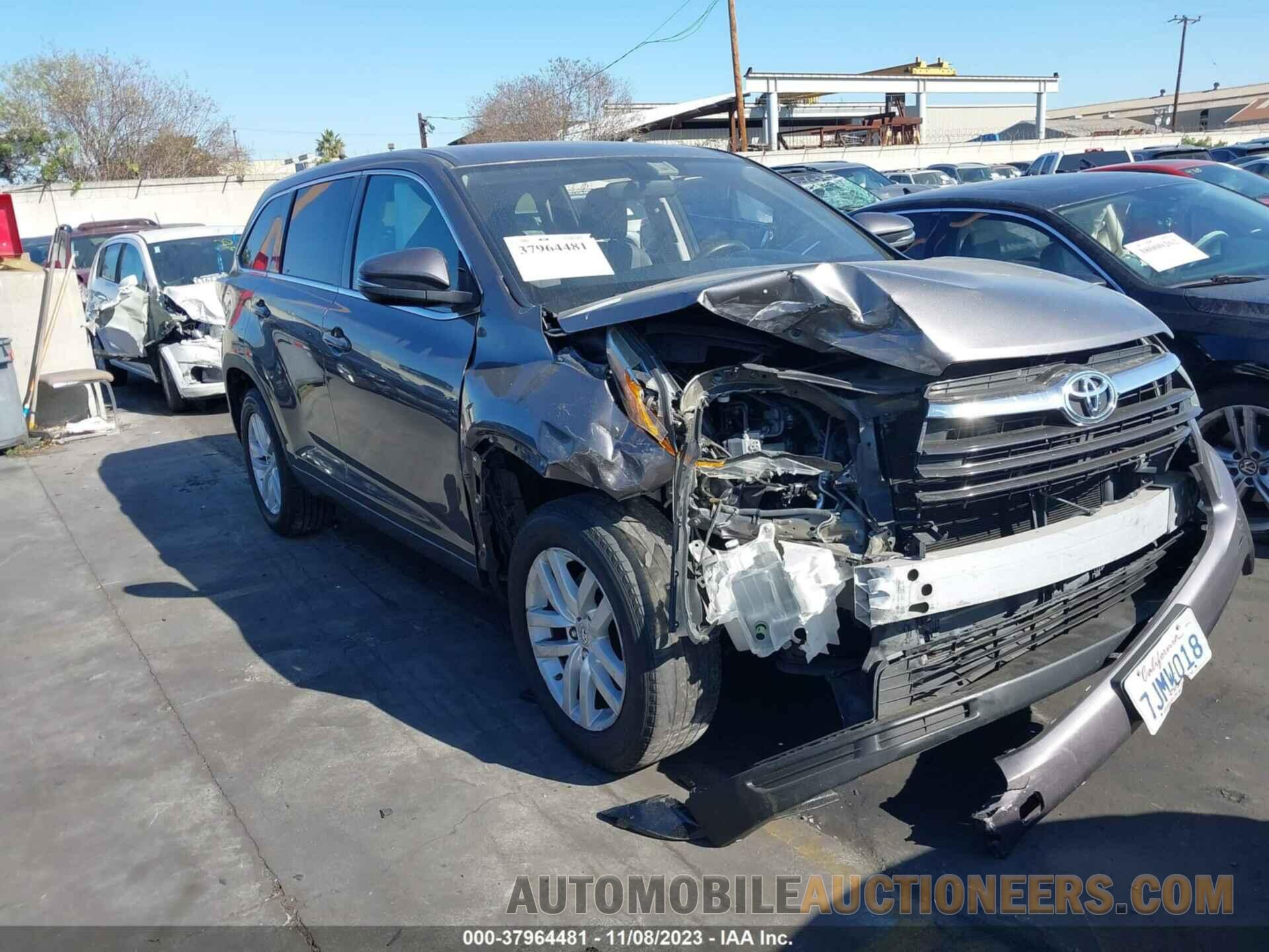 5TDZARFH0FS010524 TOYOTA HIGHLANDER 2015