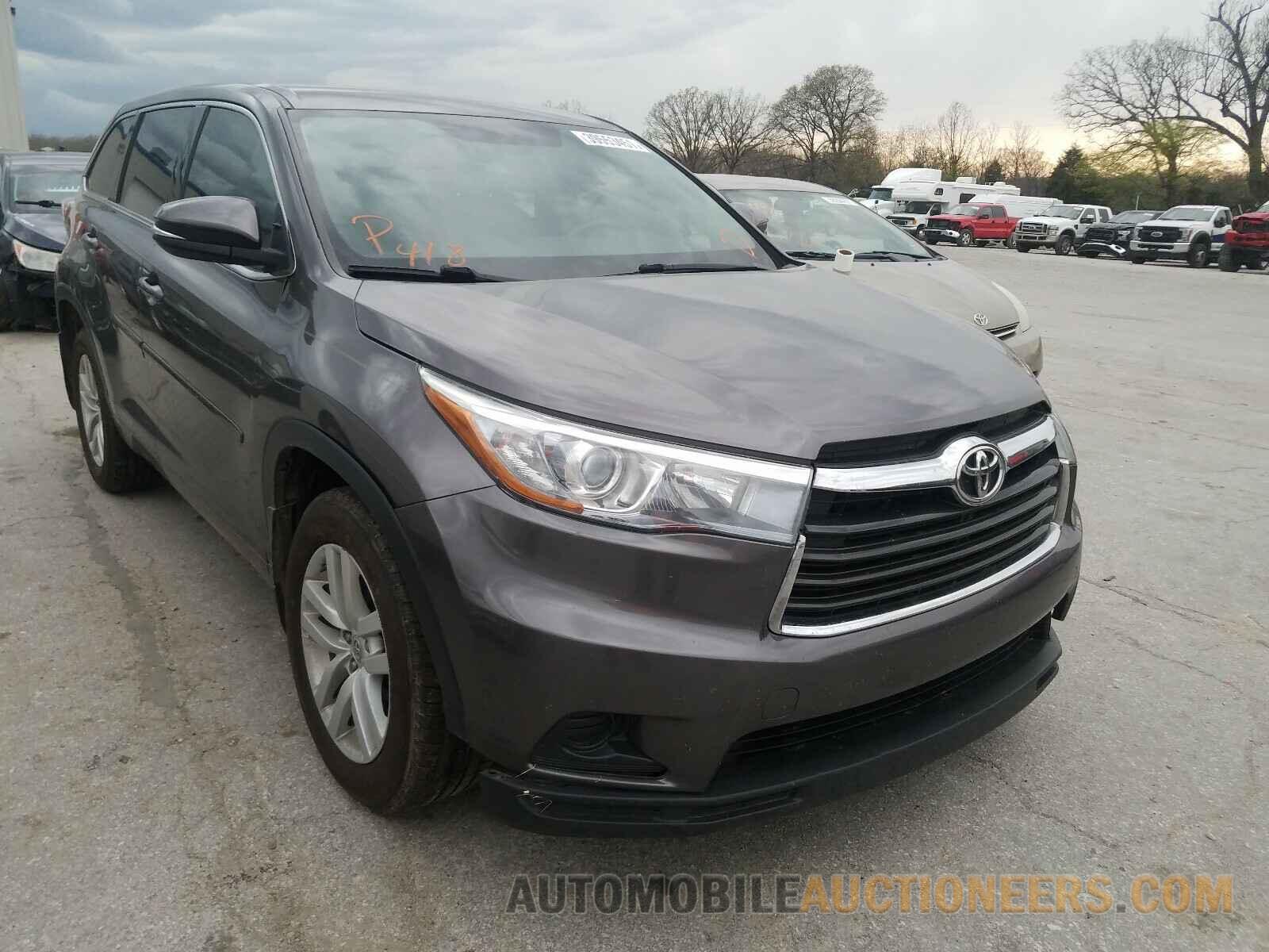 5TDZARFH0FS014007 TOYOTA HIGHLANDER 2015