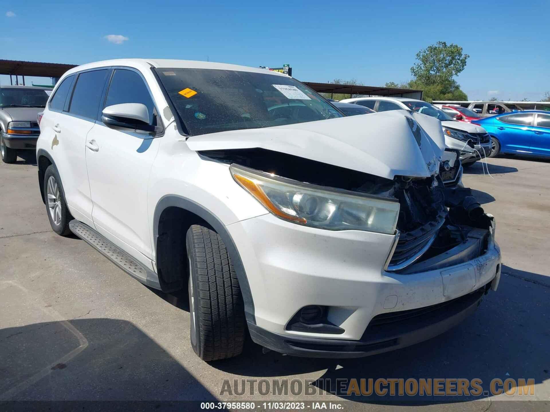 5TDZARFH0GS019015 TOYOTA HIGHLANDER 2016