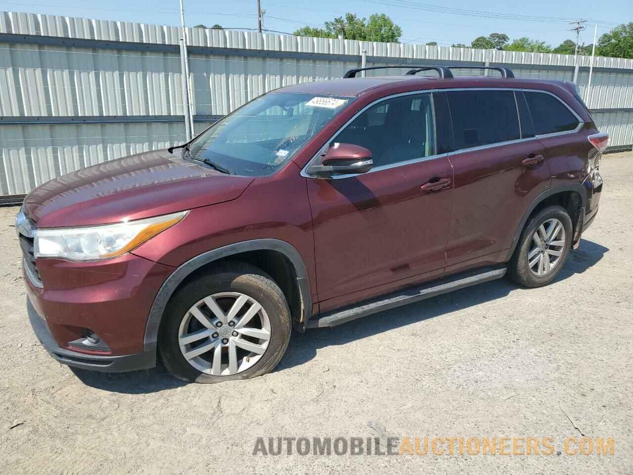 5TDZARFH1FS009804 TOYOTA HIGHLANDER 2015