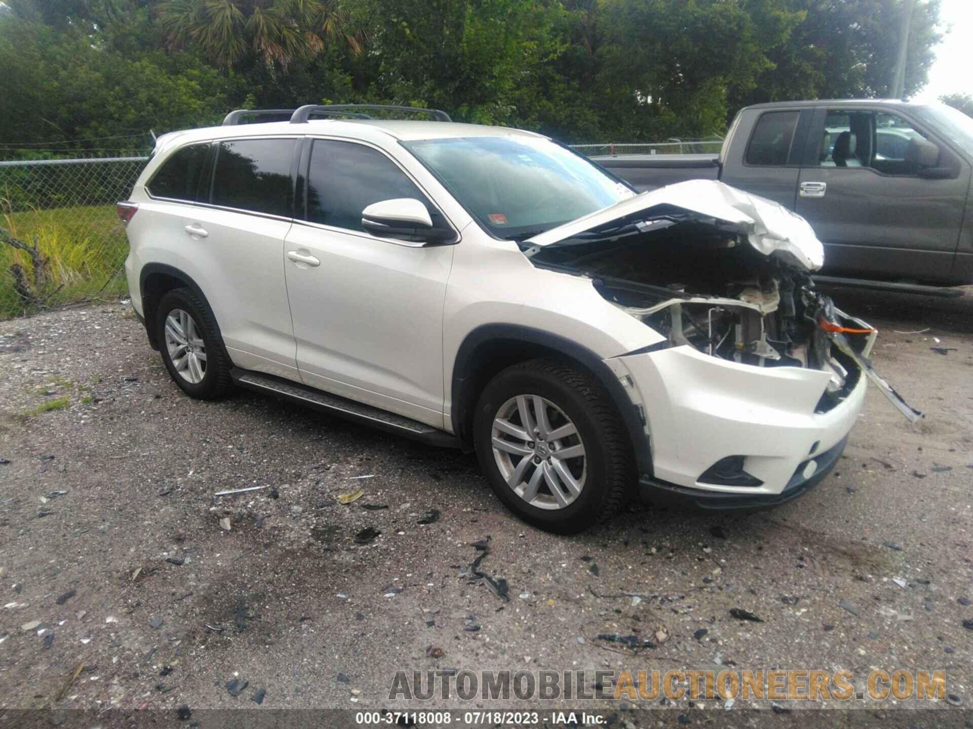 5TDZARFH1FS010046 TOYOTA HIGHLANDER 2015