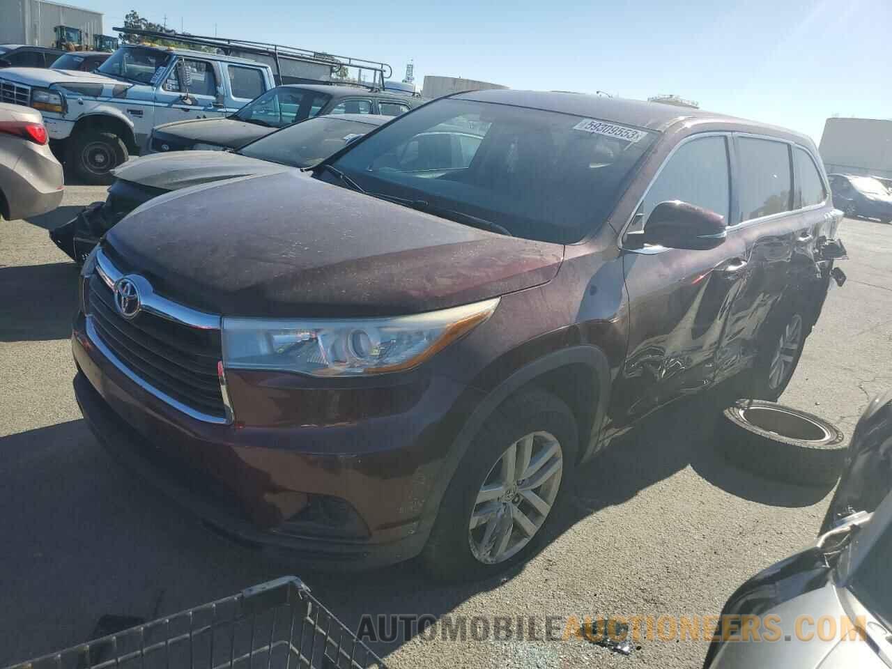 5TDZARFH1FS011830 TOYOTA HIGHLANDER 2015