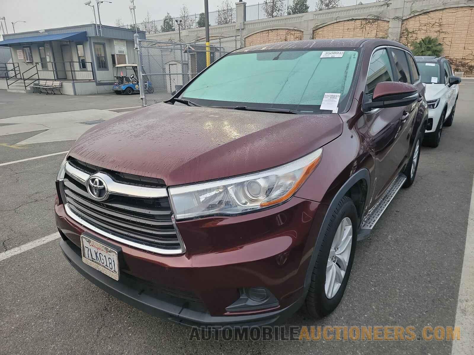 5TDZARFH1FS014999 Toyota Highlander 2015