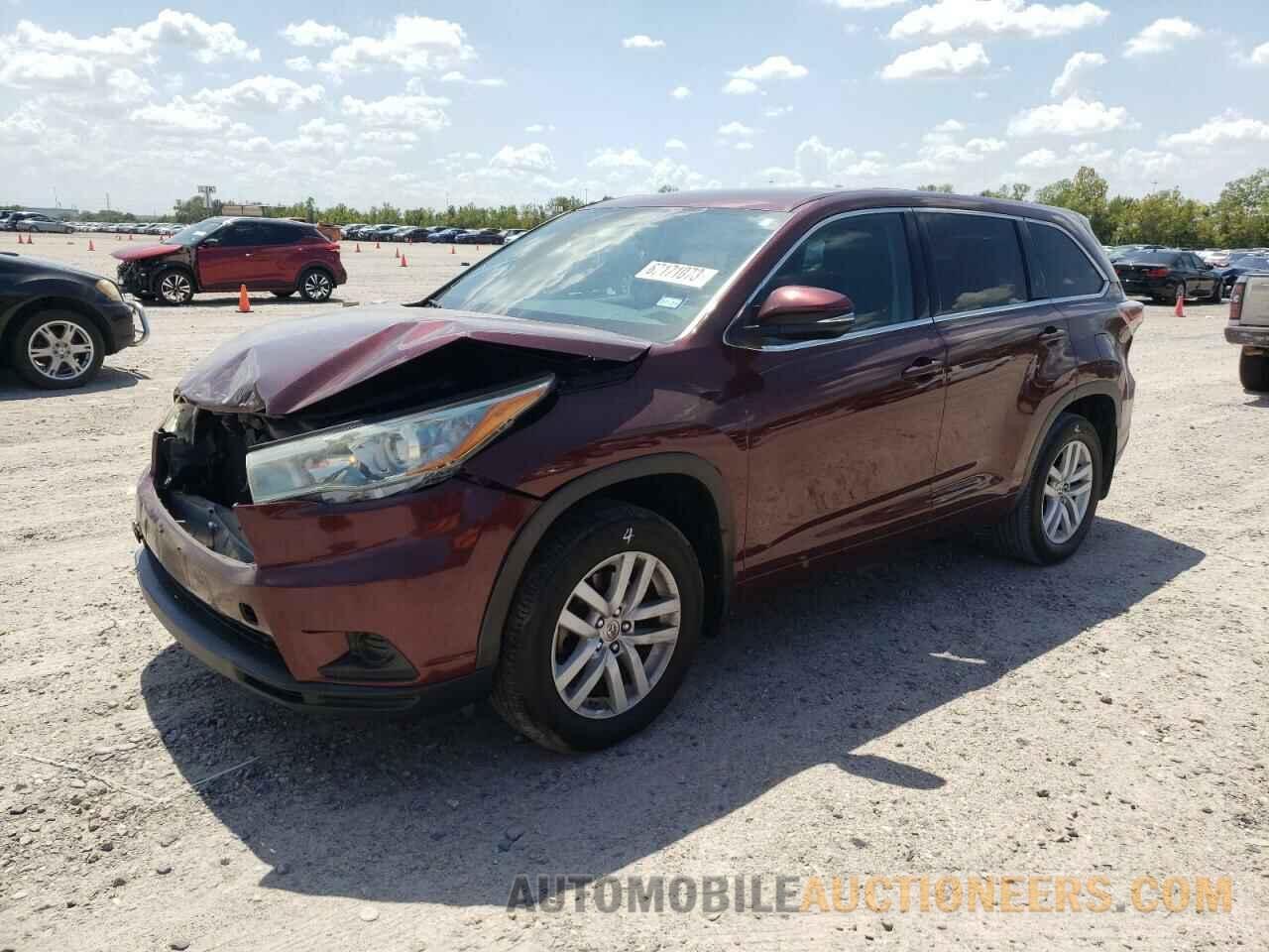 5TDZARFH1FS015764 TOYOTA HIGHLANDER 2015