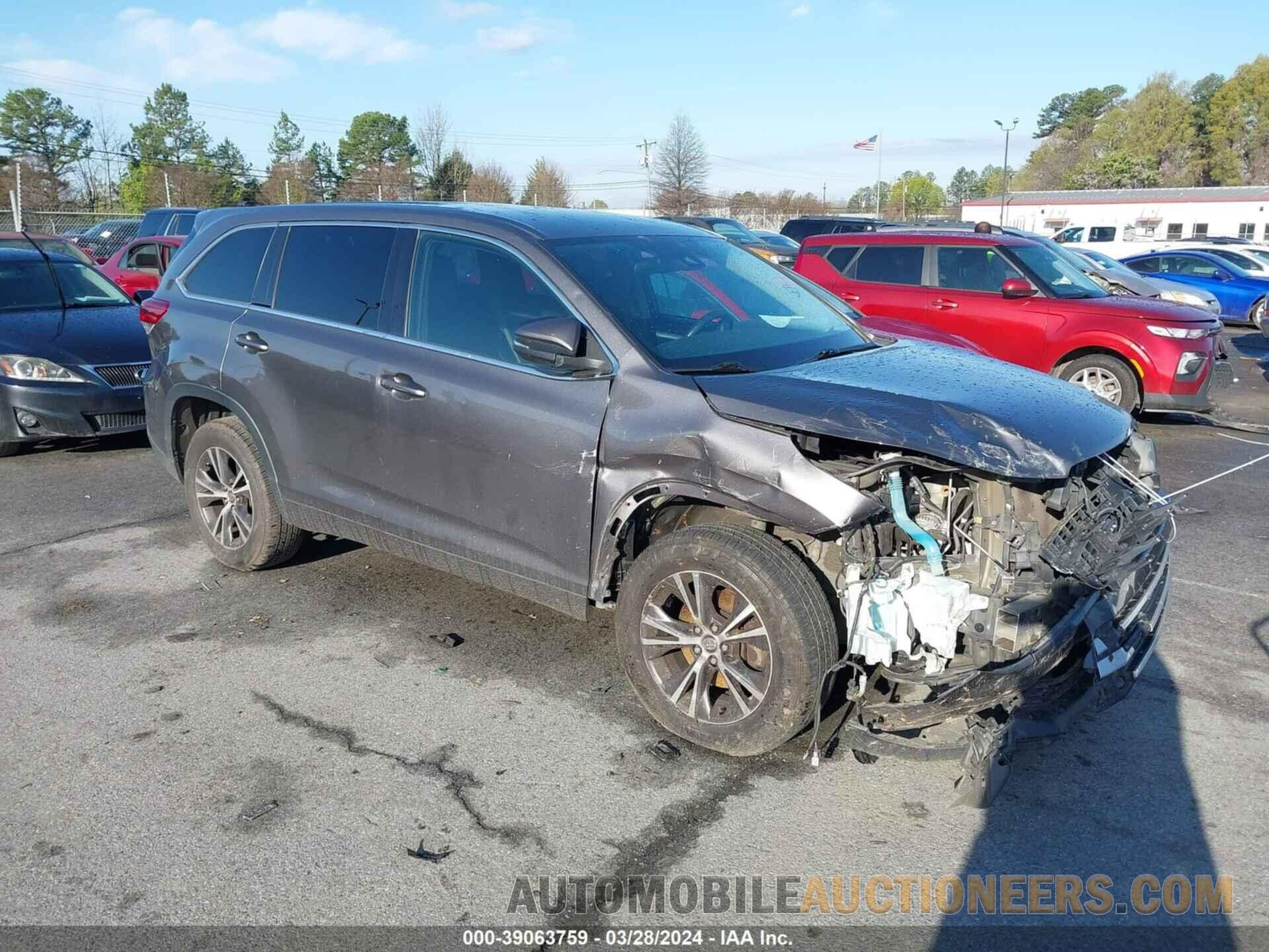 5TDZARFH1HS029831 TOYOTA HIGHLANDER 2017