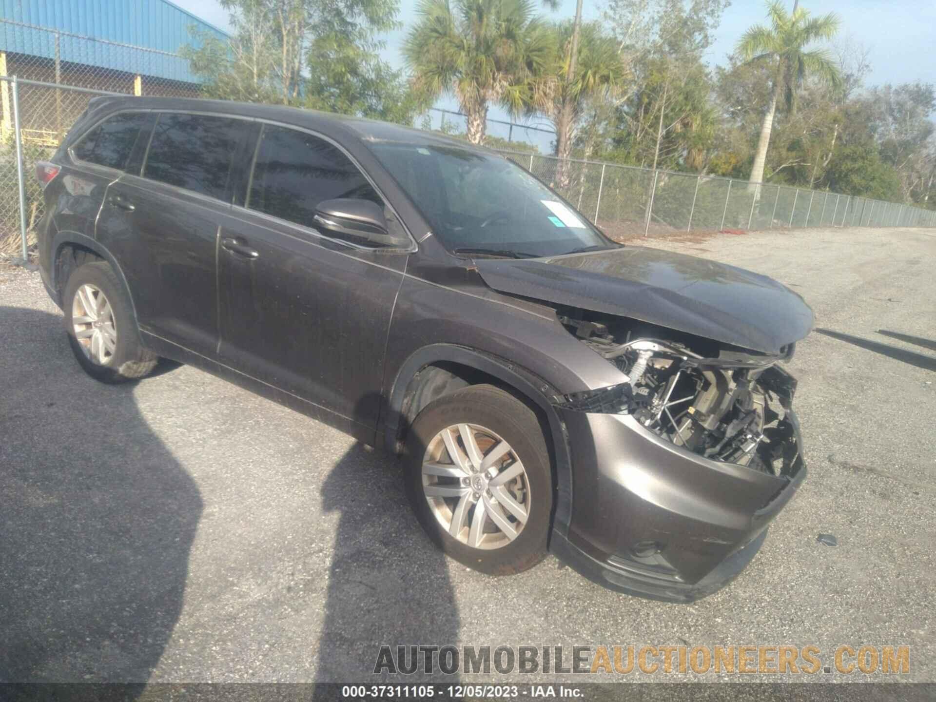 5TDZARFH2FS012274 TOYOTA HIGHLANDER 2015