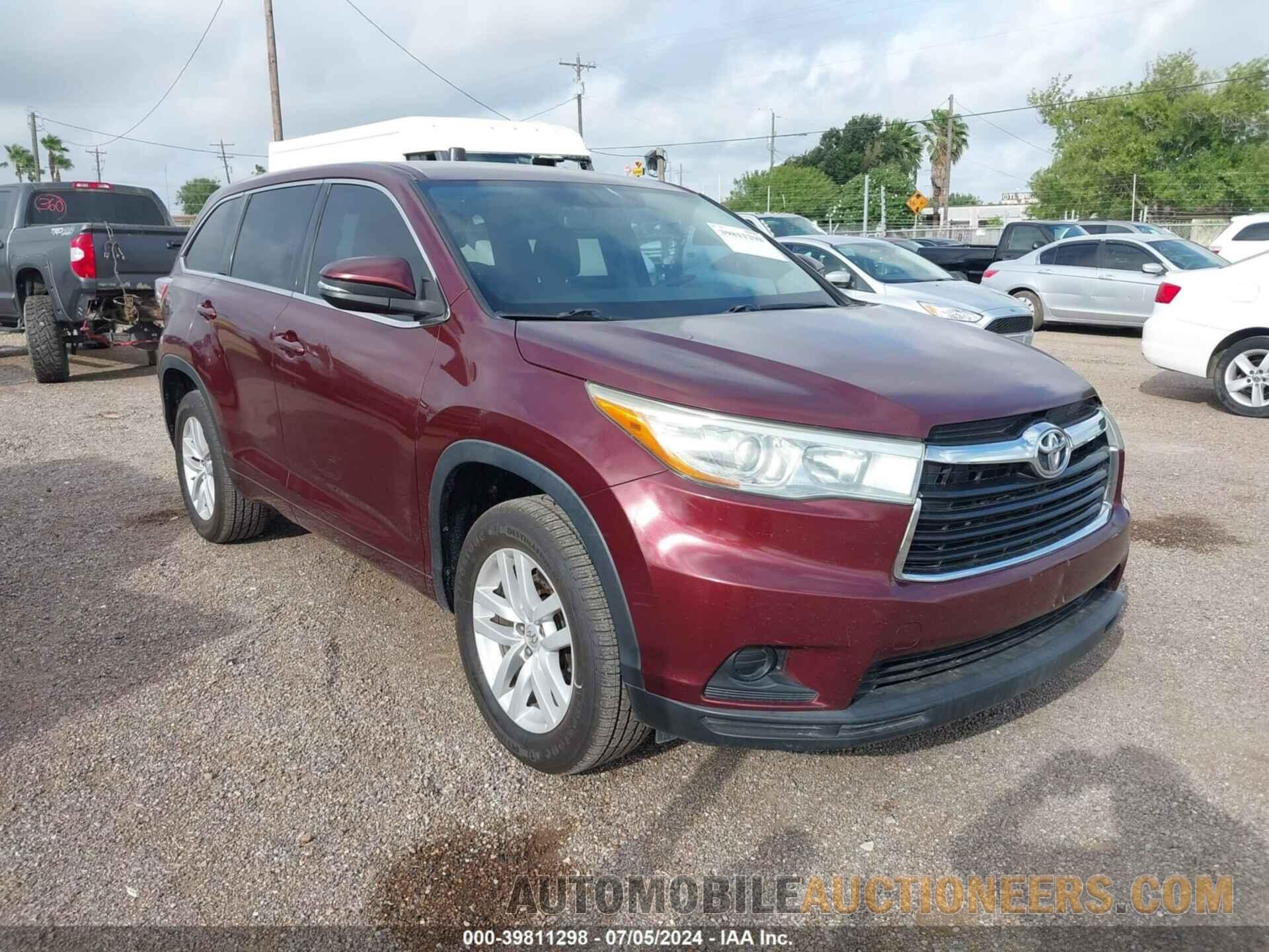 5TDZARFH2FS013294 TOYOTA HIGHLANDER 2015