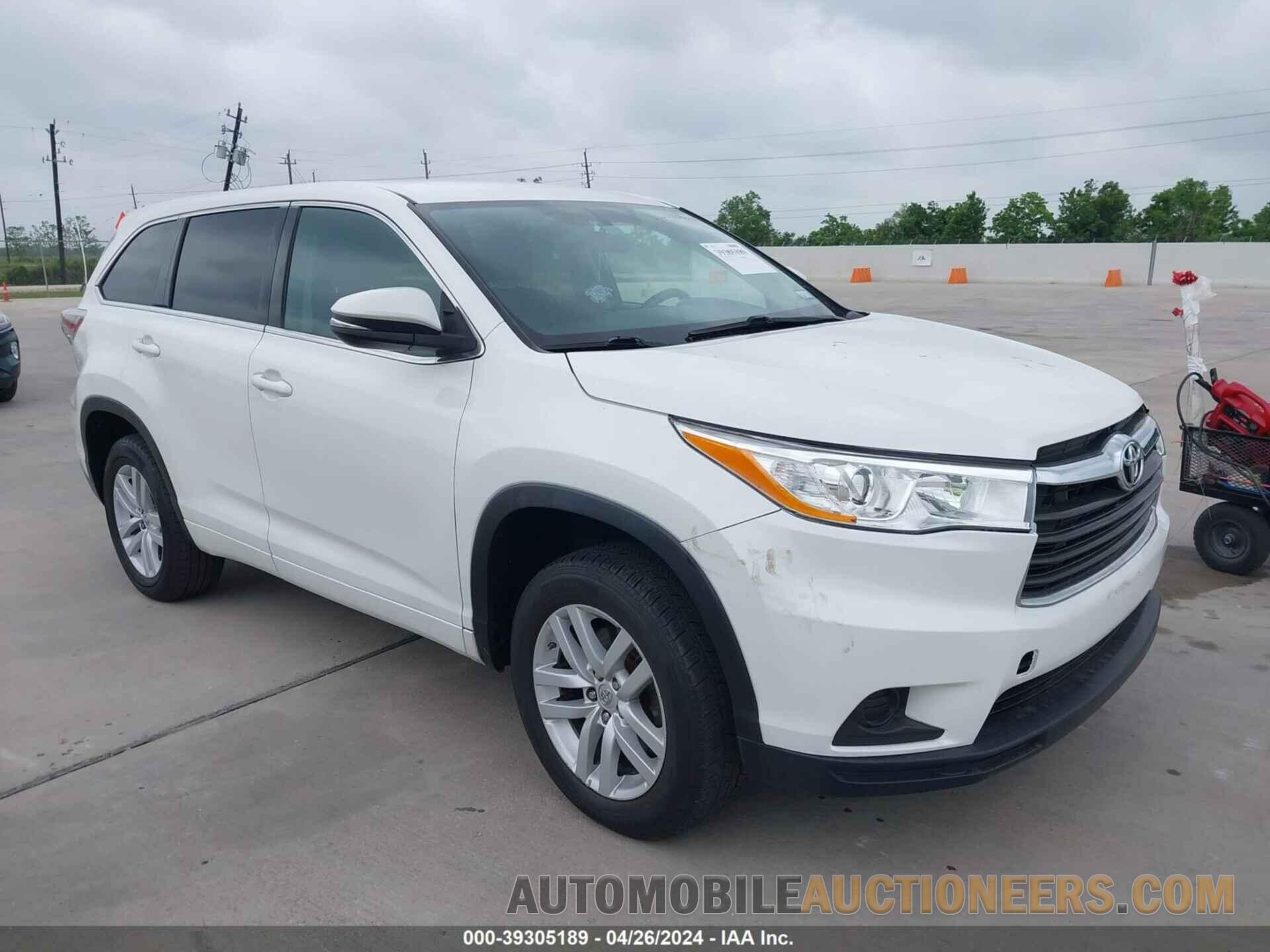 5TDZARFH2FS013649 TOYOTA HIGHLANDER 2015