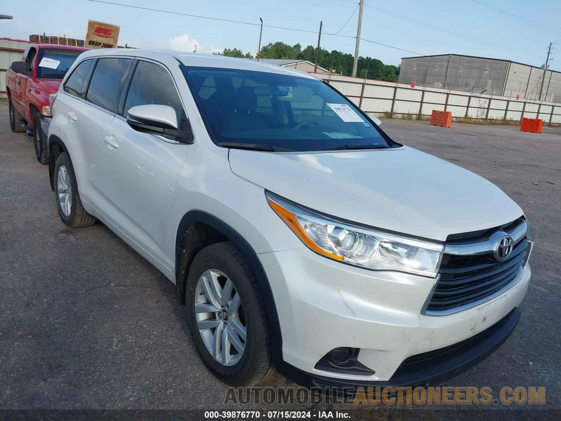 5TDZARFH2GS021252 TOYOTA HIGHLANDER 2016