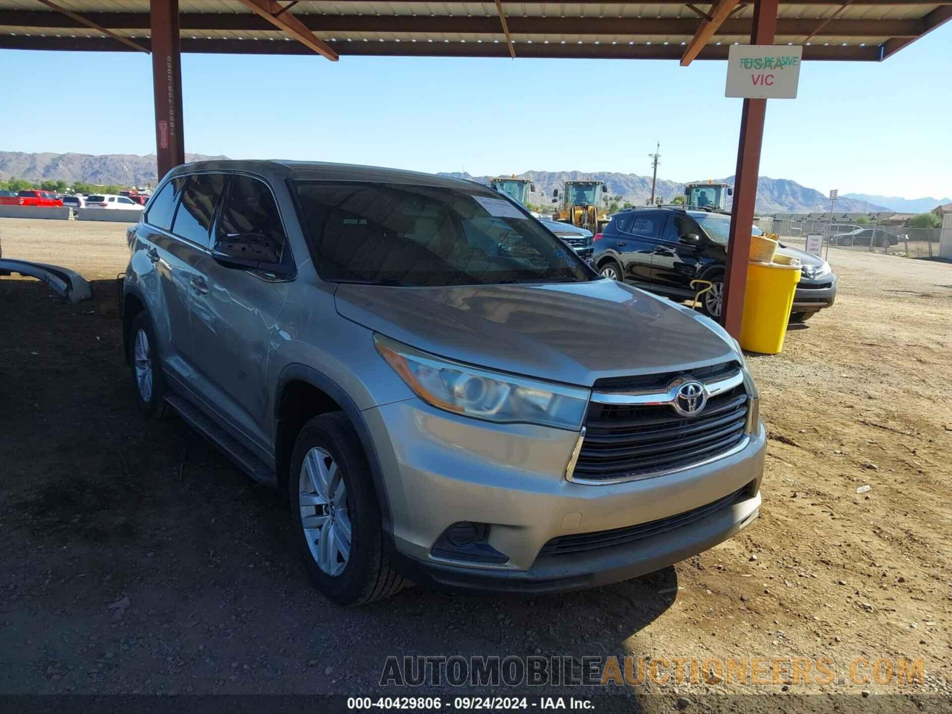 5TDZARFH2GS022160 TOYOTA HIGHLANDER 2016