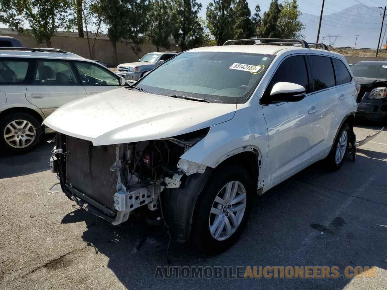 5TDZARFH2GS022465 TOYOTA HIGHLANDER 2016