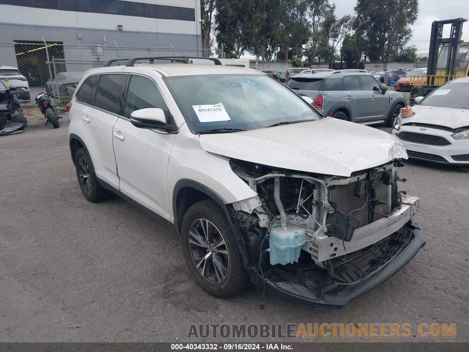 5TDZARFH2KS052073 TOYOTA HIGHLANDER 2019