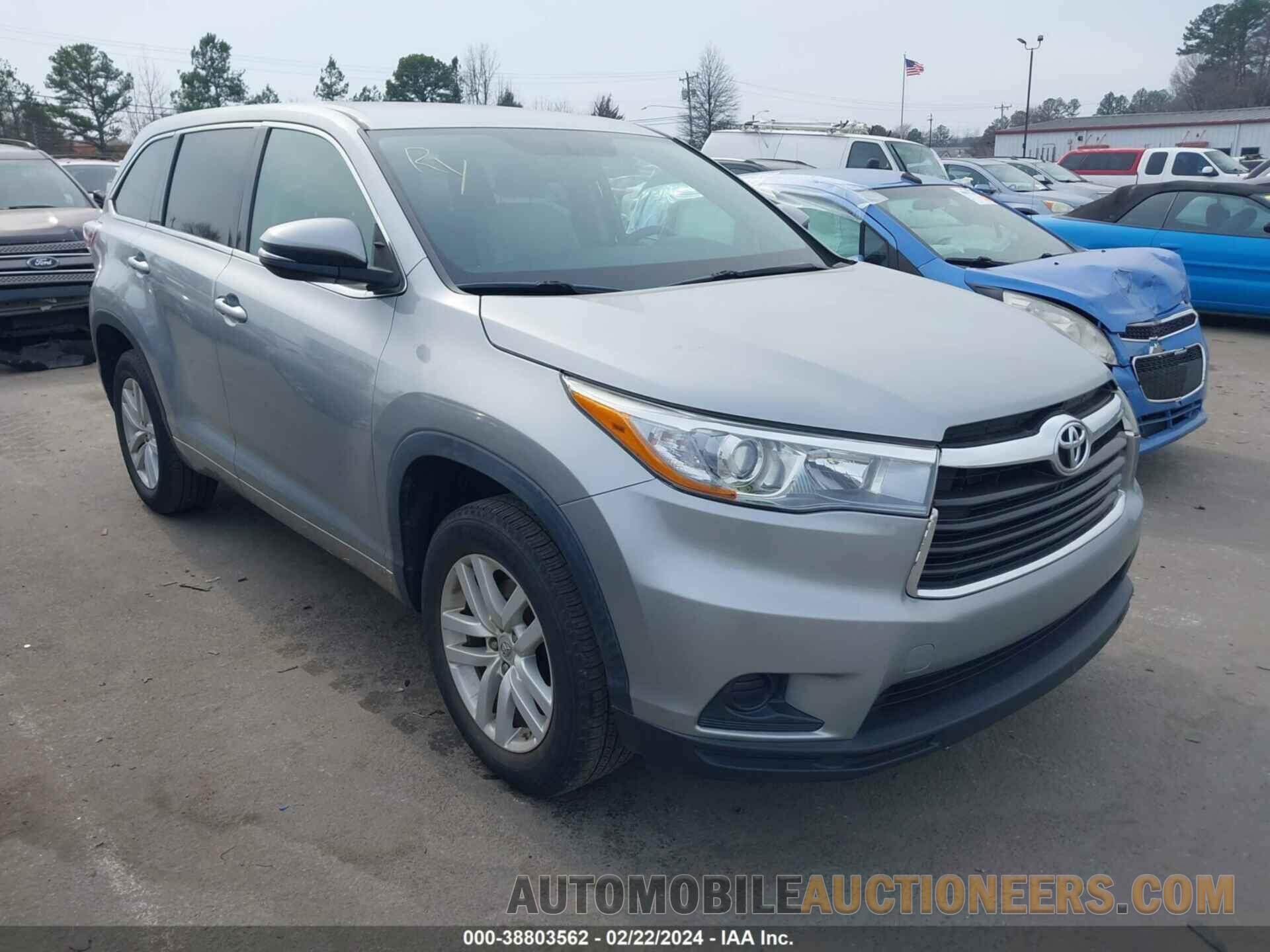 5TDZARFH3FS015037 TOYOTA HIGHLANDER 2015