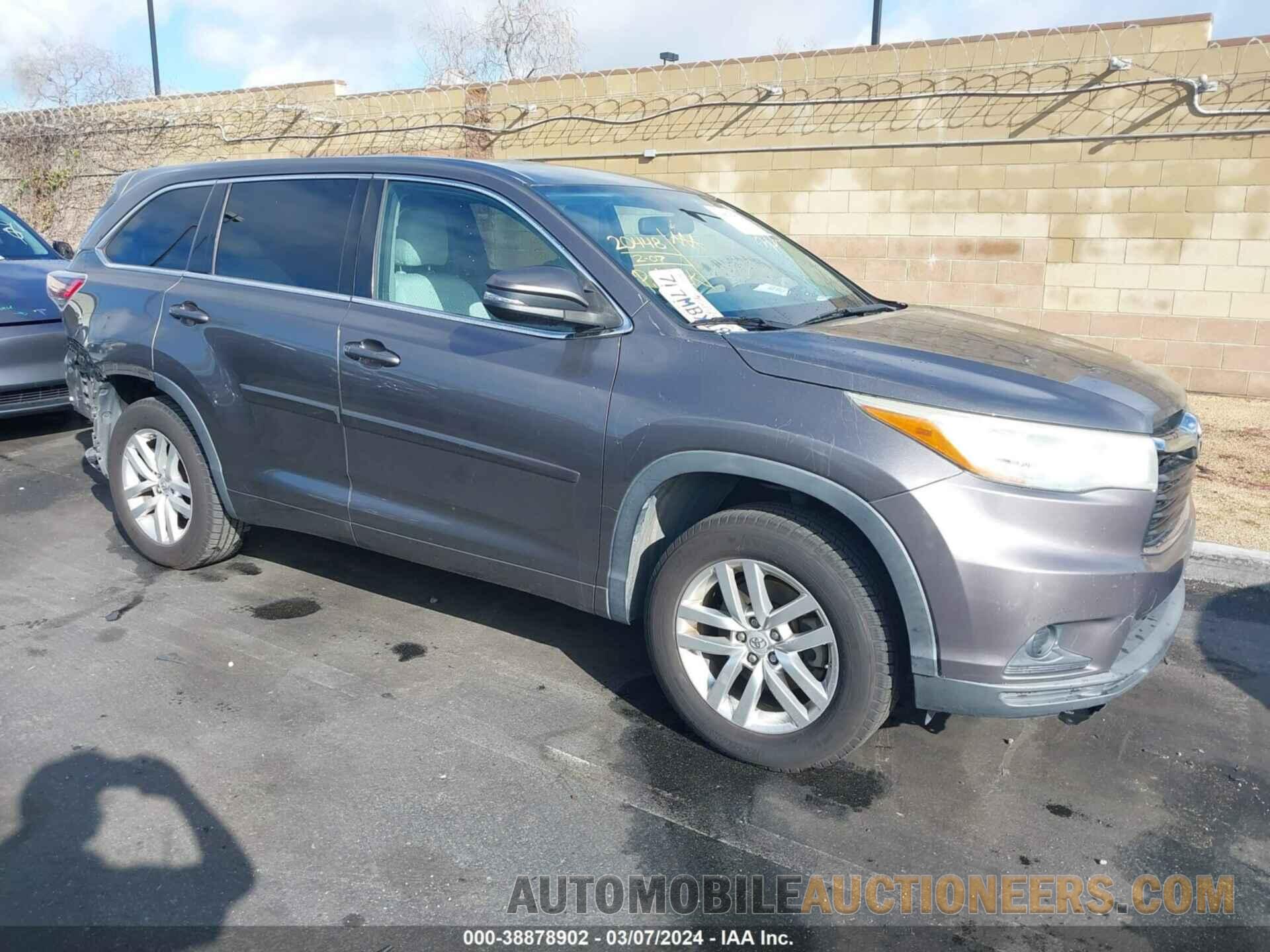 5TDZARFH3FS015281 TOYOTA HIGHLANDER 2015