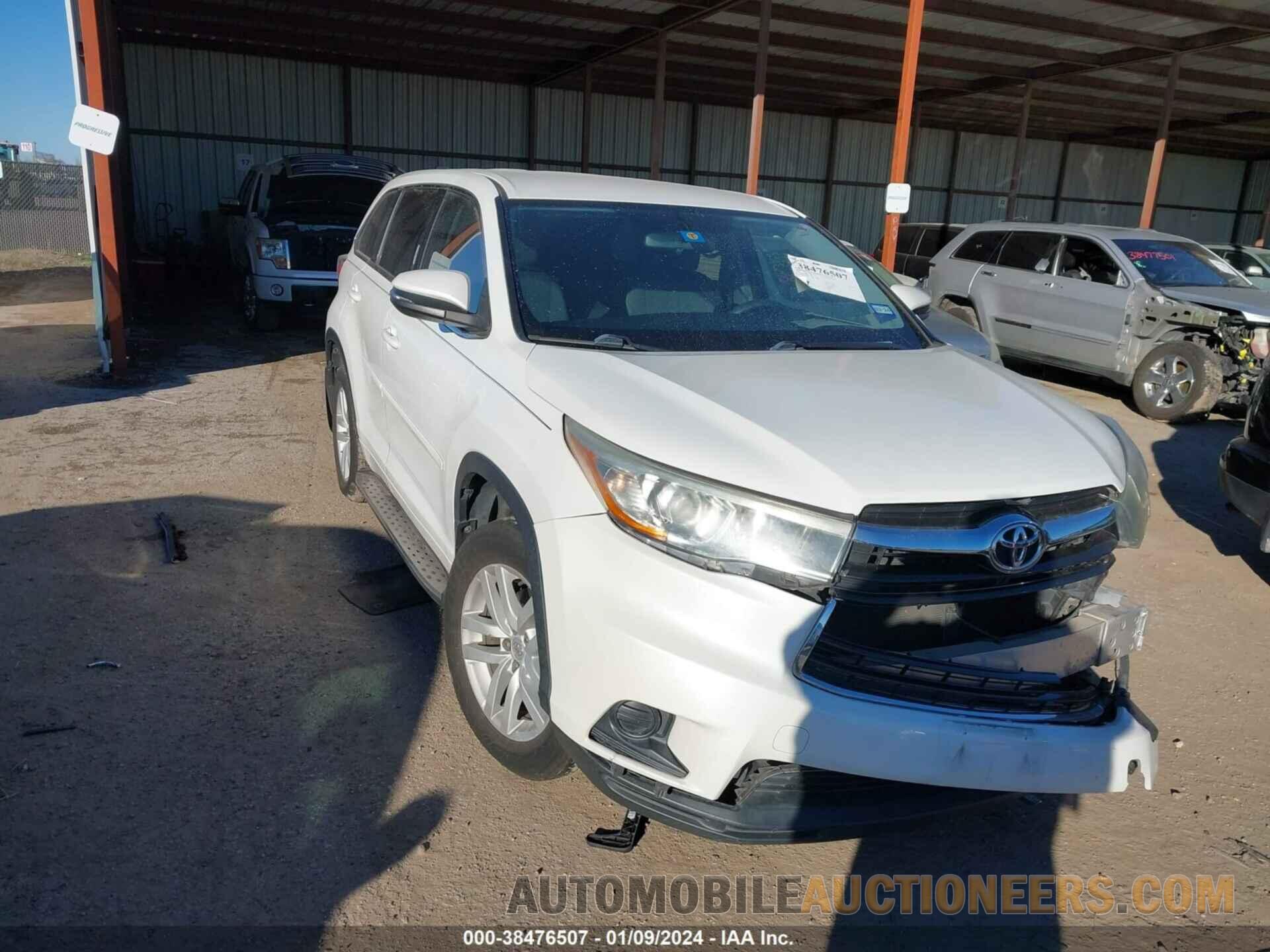 5TDZARFH3FS016334 TOYOTA HIGHLANDER 2015