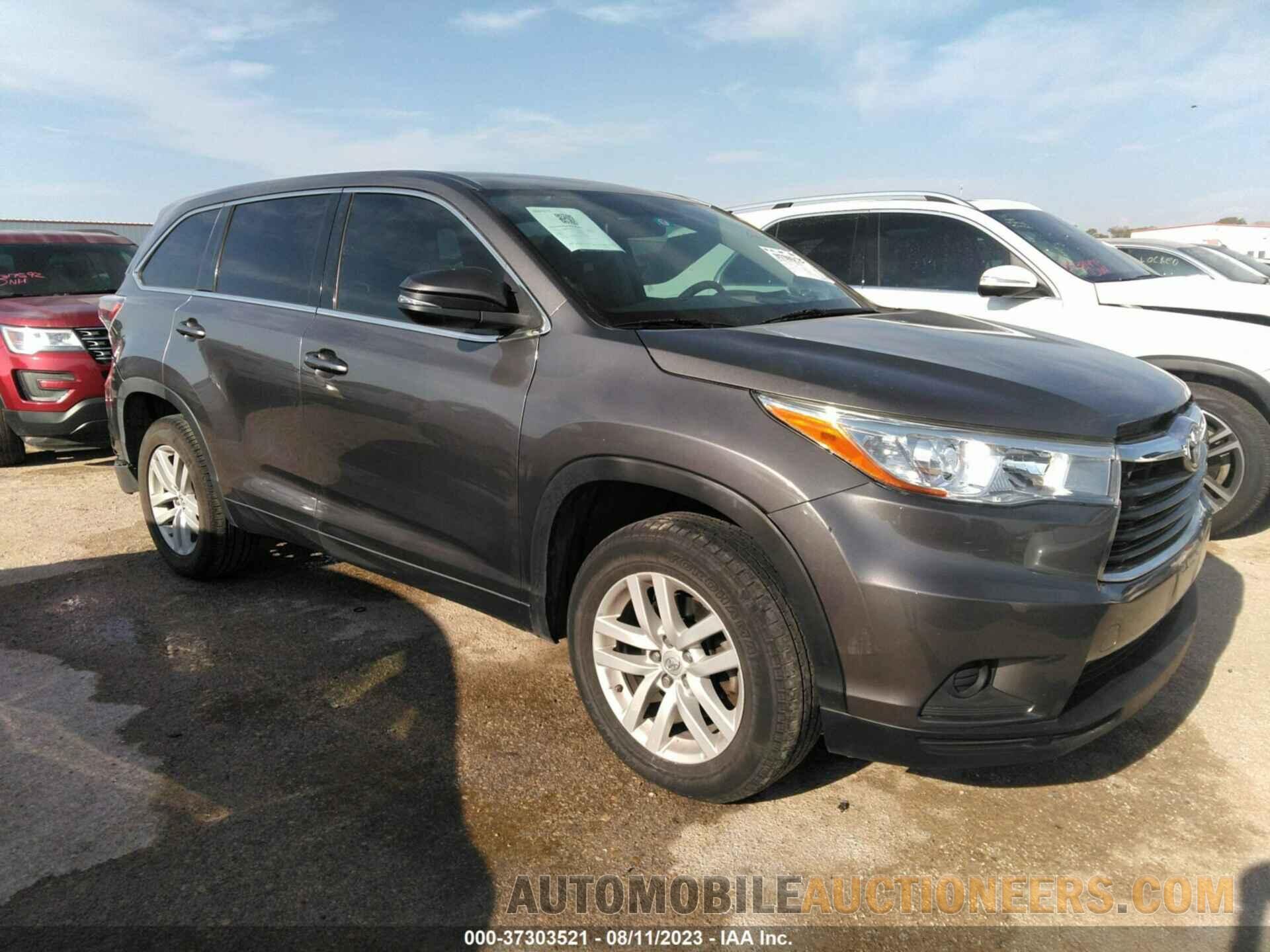 5TDZARFH3FS016592 TOYOTA HIGHLANDER 2015