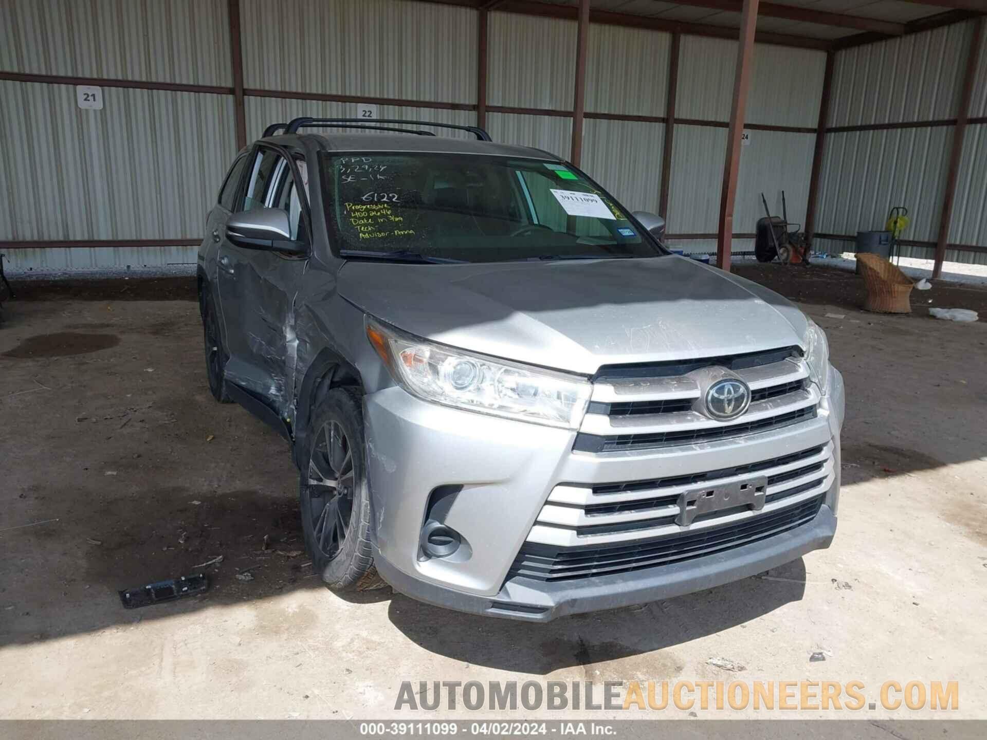 5TDZARFH3KS046122 TOYOTA HIGHLANDER 2019