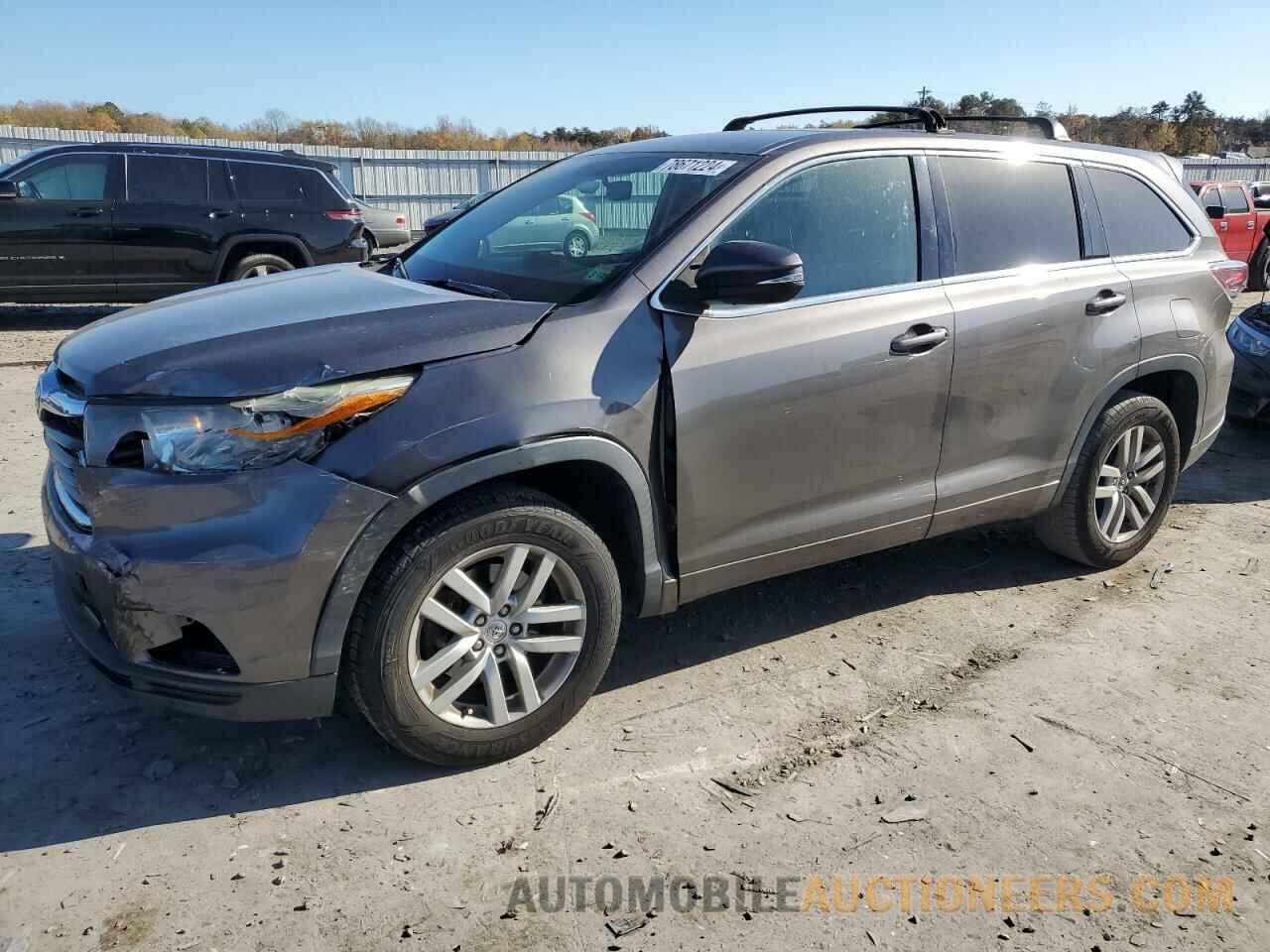 5TDZARFH4FS012079 TOYOTA HIGHLANDER 2015