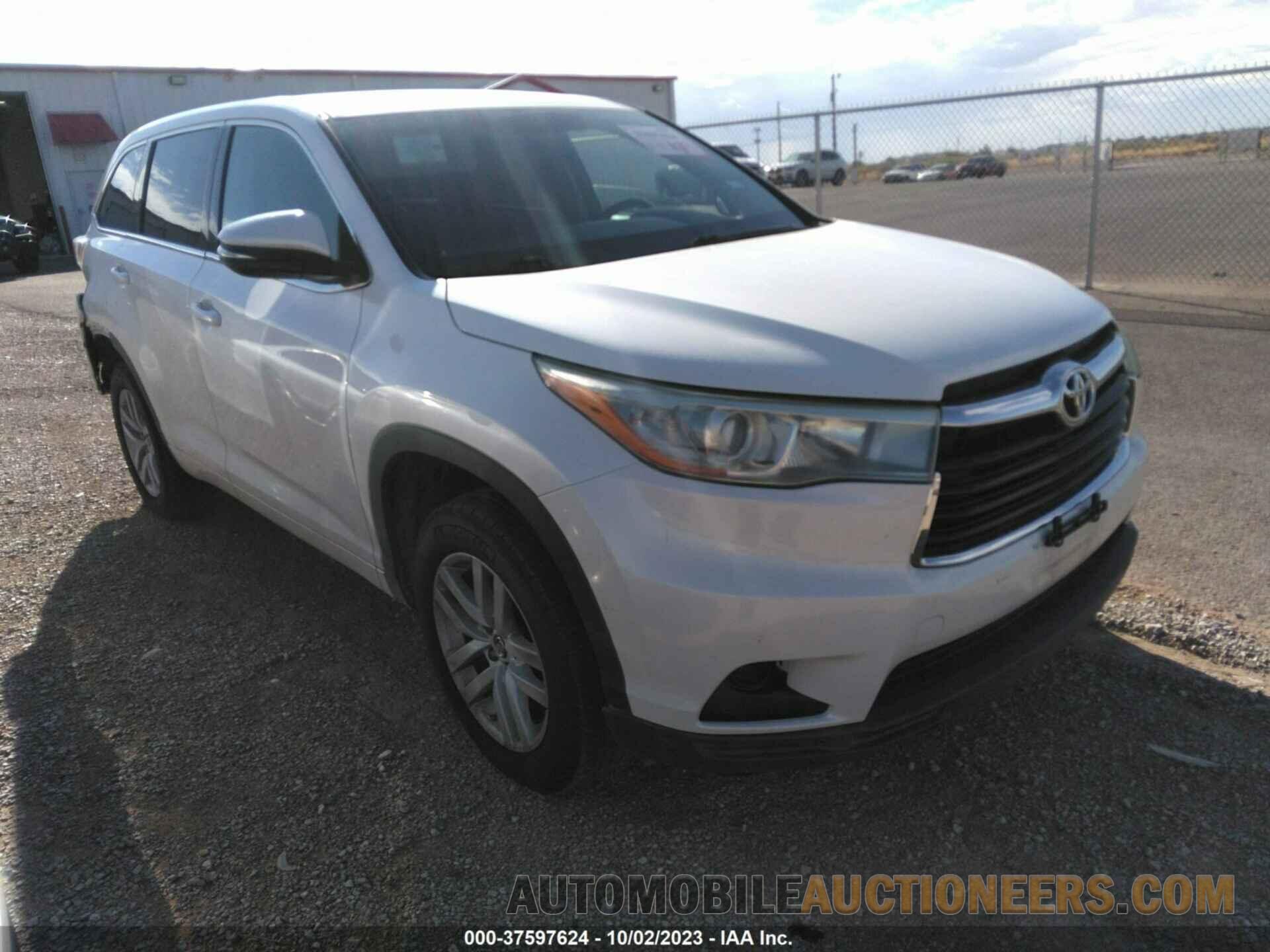 5TDZARFH4GS019101 TOYOTA HIGHLANDER 2016