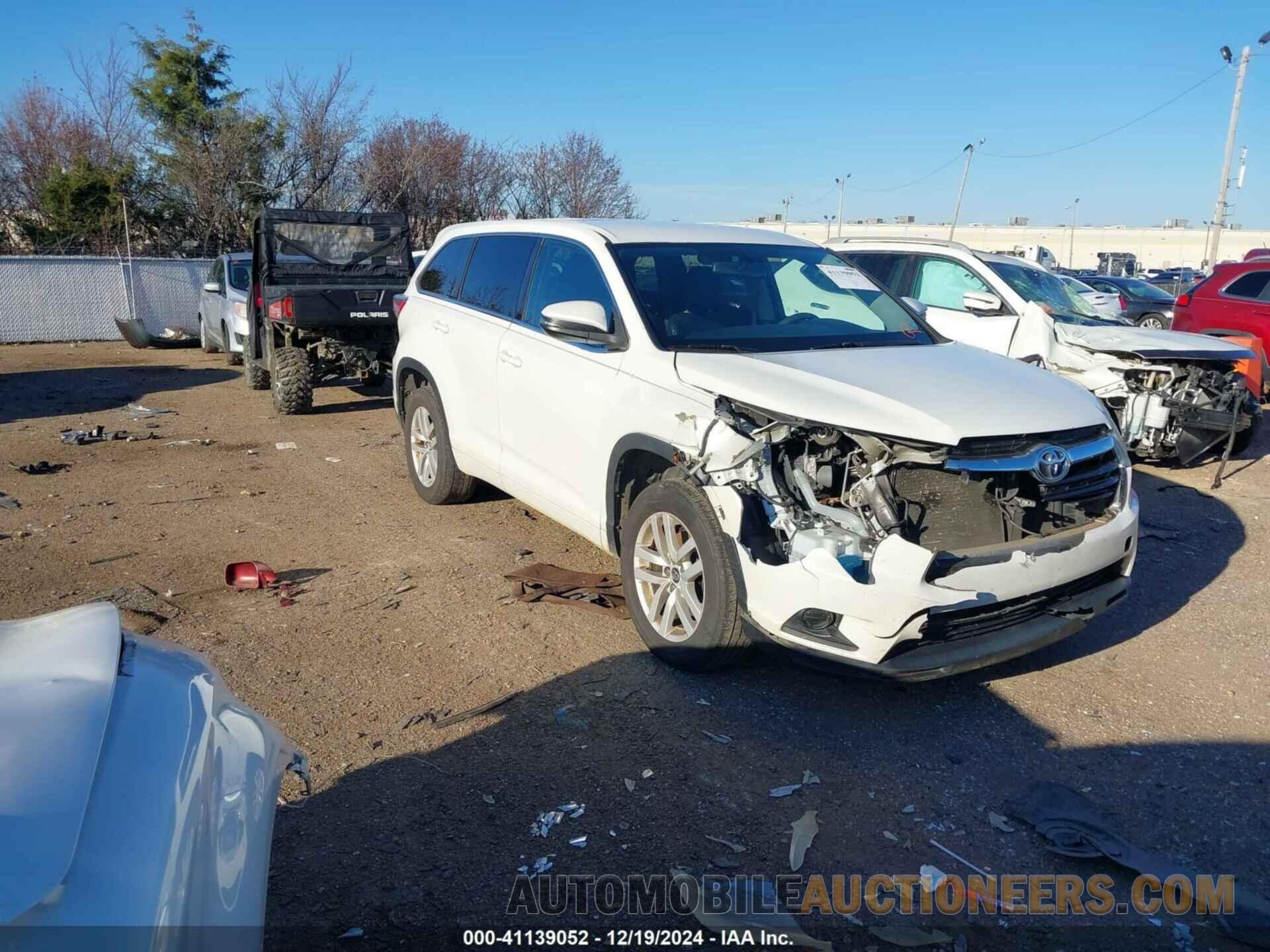 5TDZARFH4GS020796 TOYOTA HIGHLANDER 2016