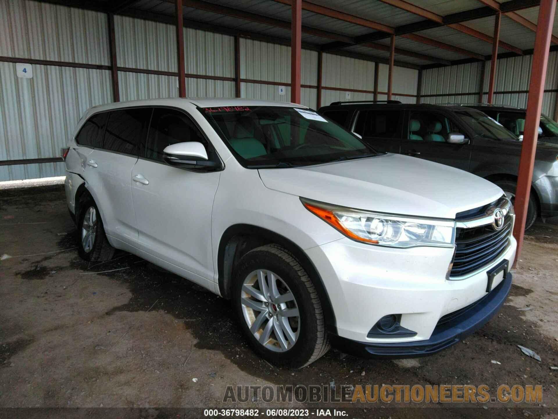 5TDZARFH4GS021835 TOYOTA HIGHLANDER 2016