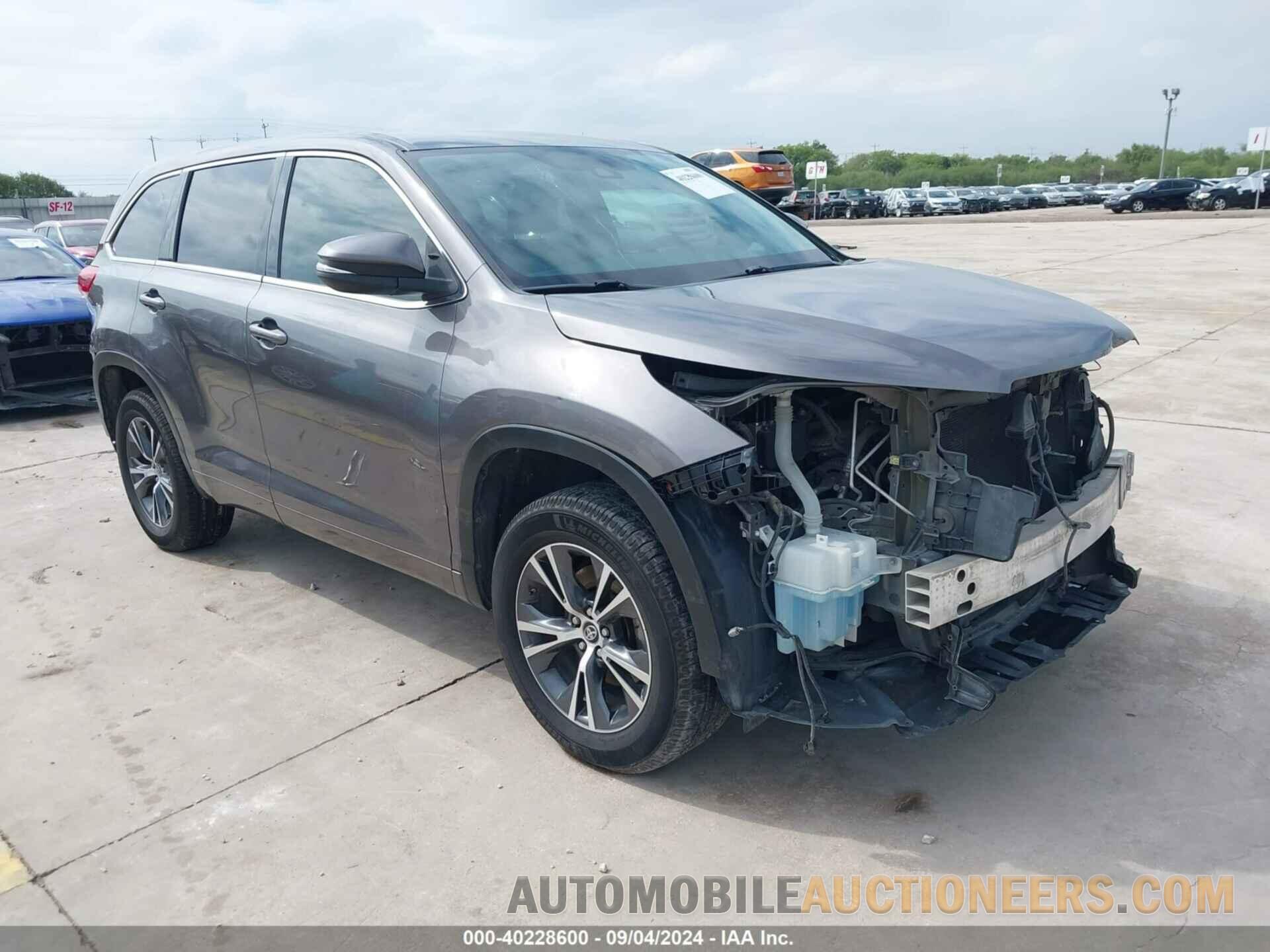 5TDZARFH4HS024316 TOYOTA HIGHLANDER 2017