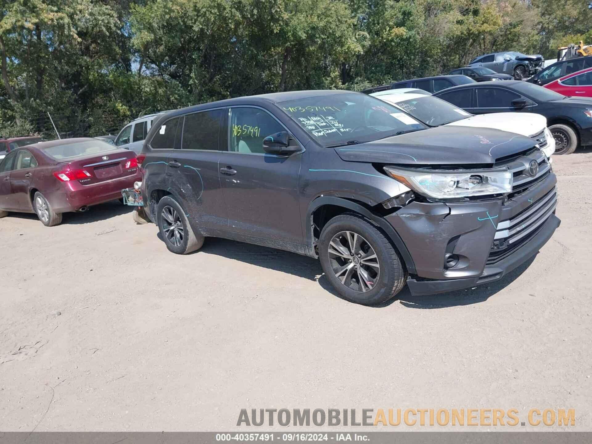 5TDZARFH4KS044377 TOYOTA HIGHLANDER 2019