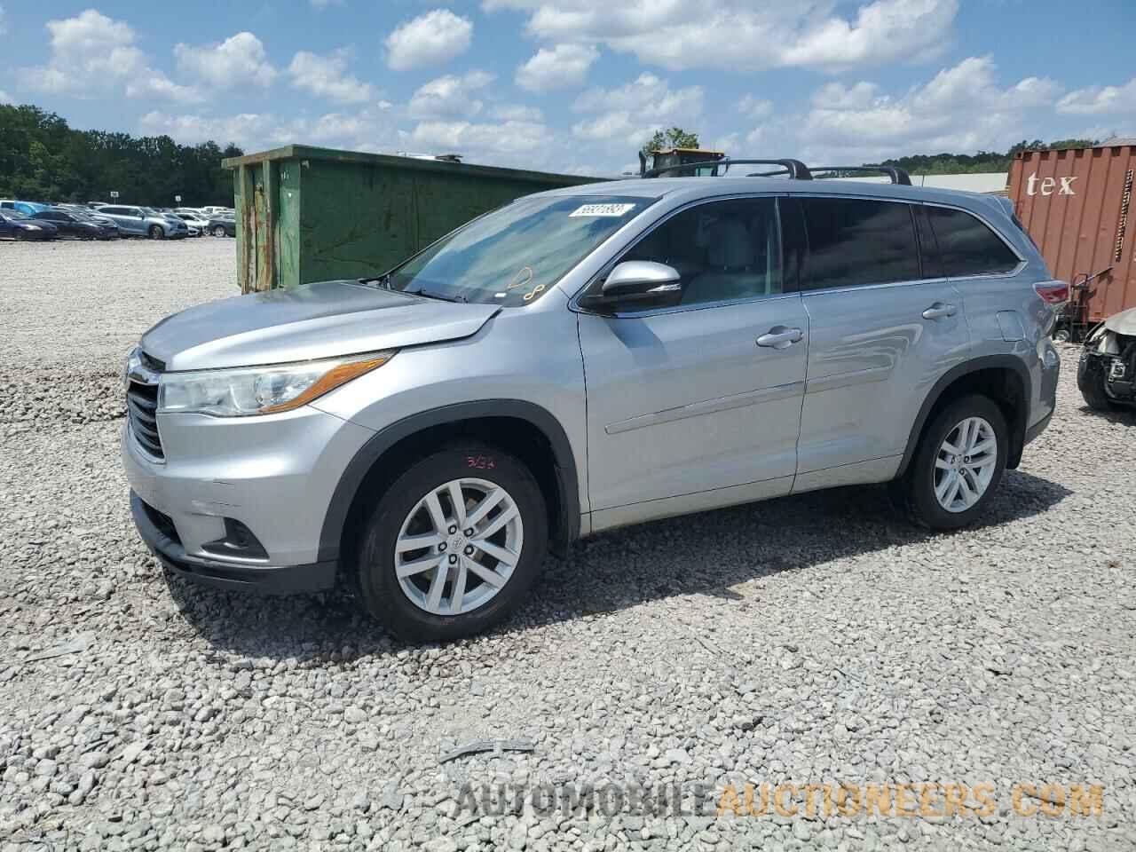 5TDZARFH5FS013774 TOYOTA HIGHLANDER 2015