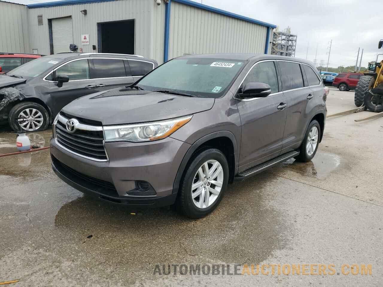 5TDZARFH5FS015038 TOYOTA HIGHLANDER 2015