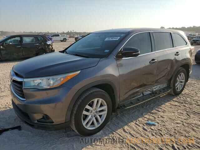 5TDZARFH5FS016478 TOYOTA HIGHLANDER 2015