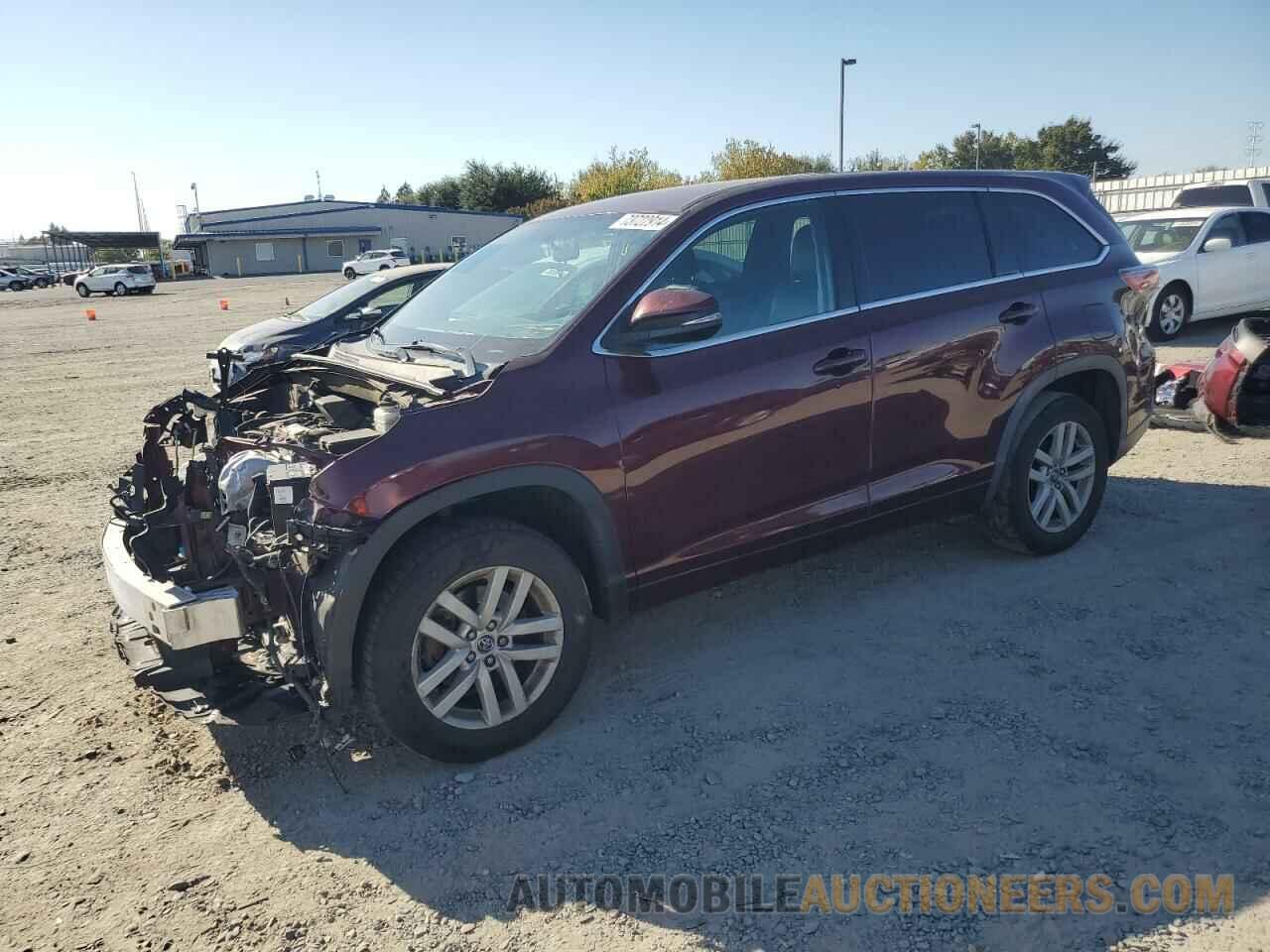 5TDZARFH5GS017938 TOYOTA HIGHLANDER 2016