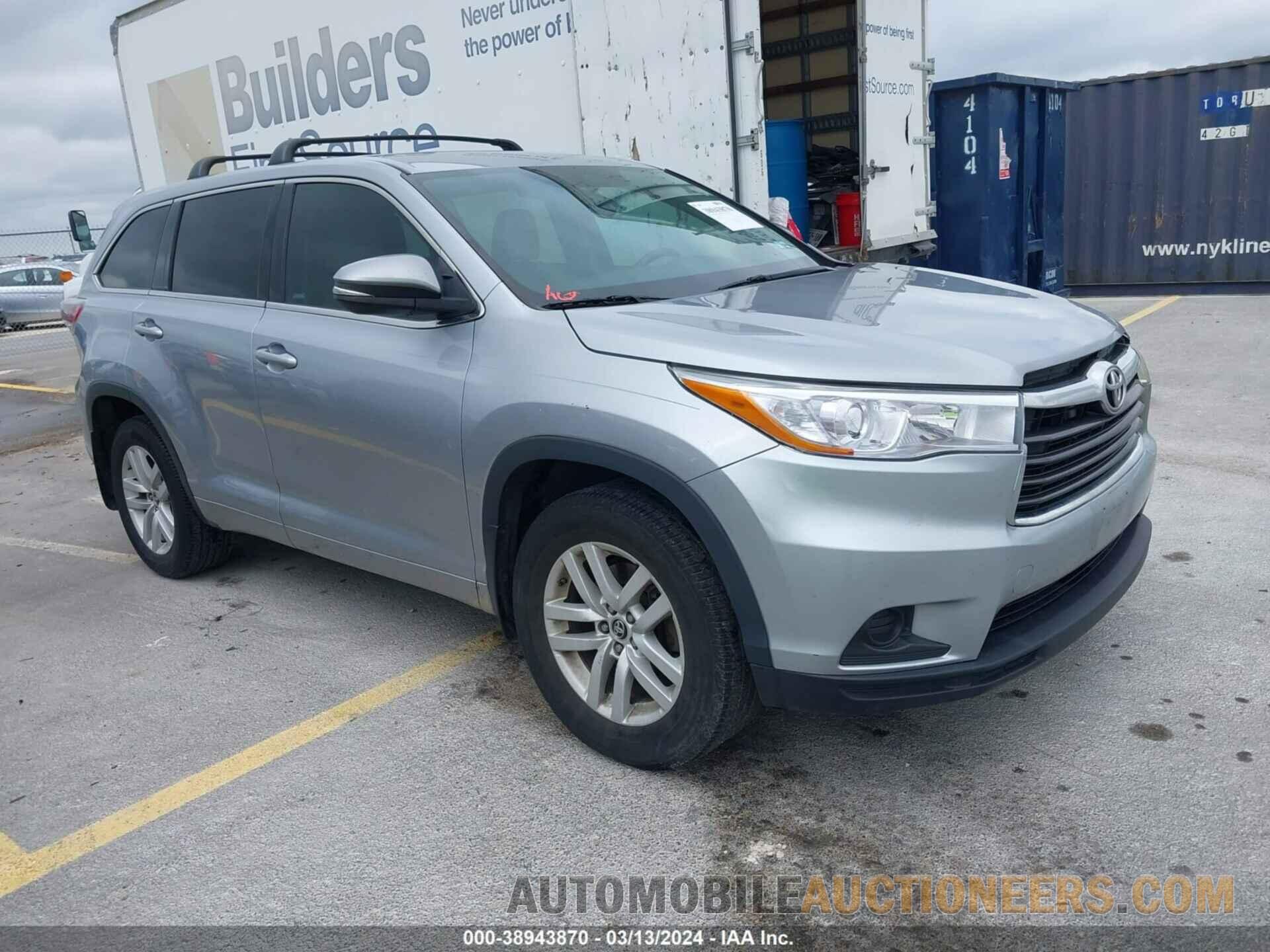 5TDZARFH5GS018328 TOYOTA HIGHLANDER 2016