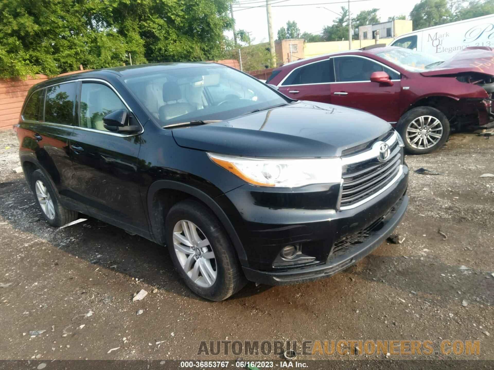 5TDZARFH5GS020368 TOYOTA HIGHLANDER 2016