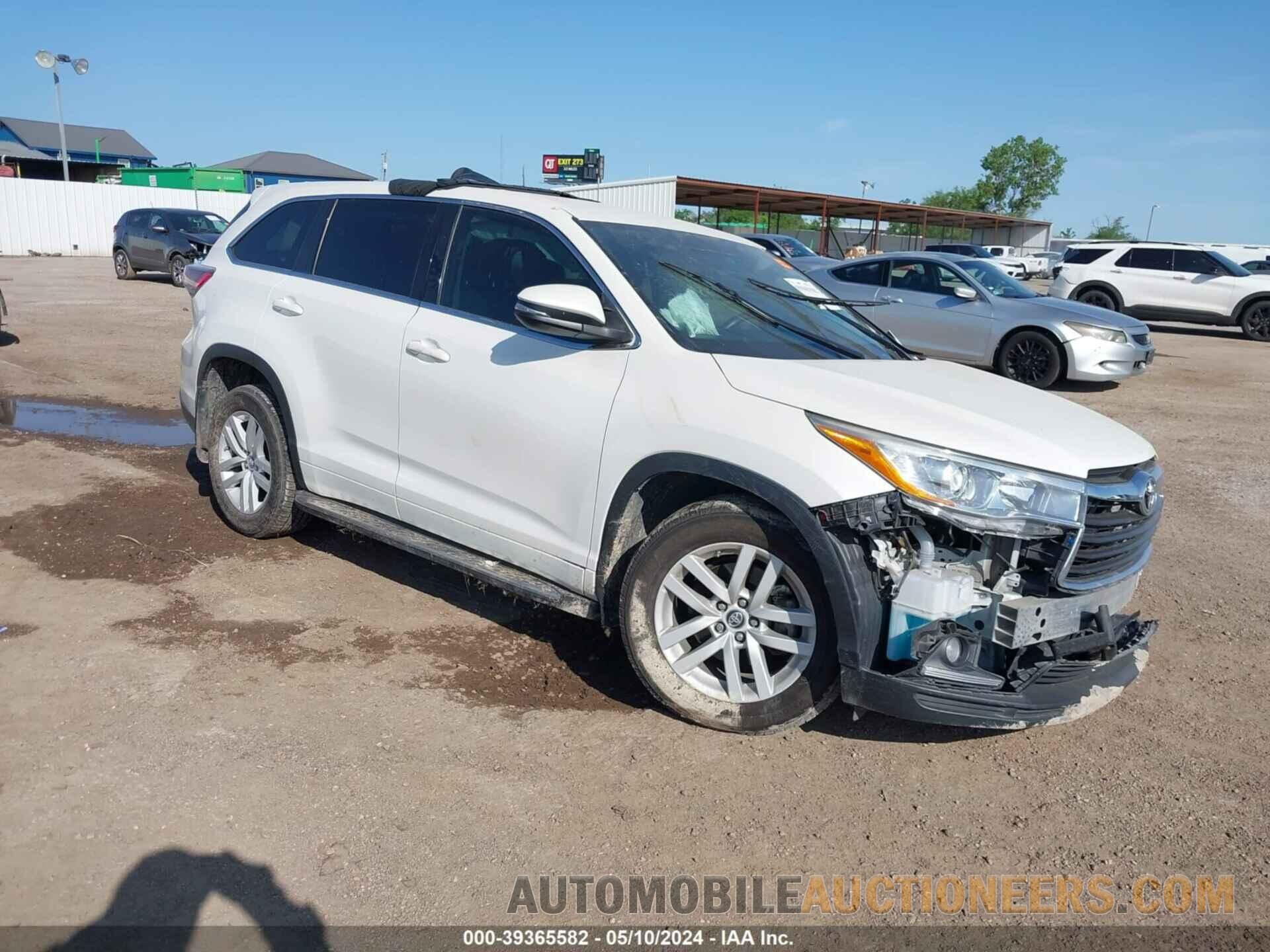 5TDZARFH5GS020709 TOYOTA HIGHLANDER 2016