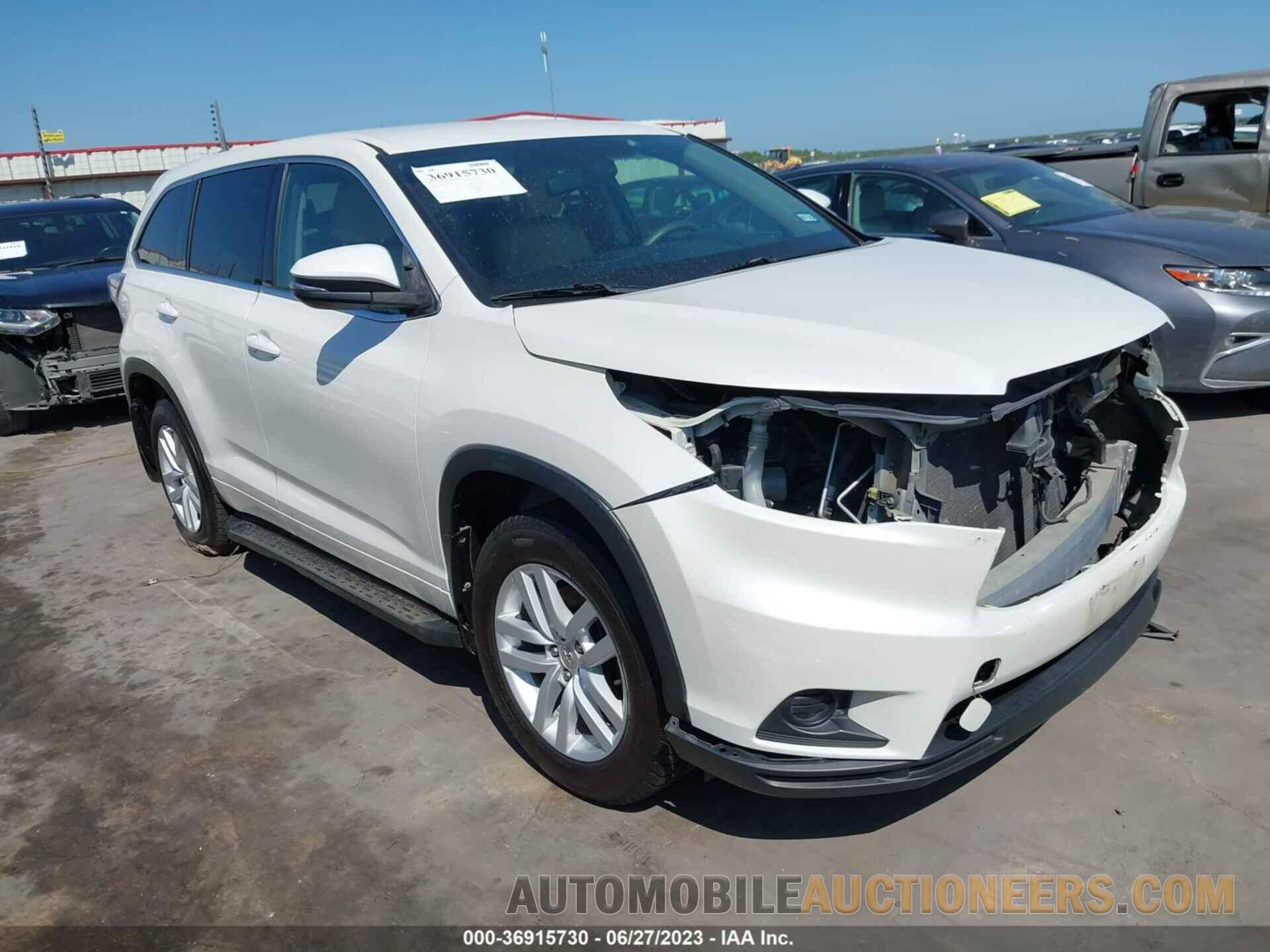 5TDZARFH6FS011211 TOYOTA HIGHLANDER 2015