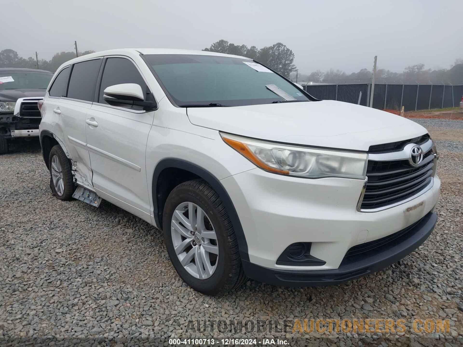 5TDZARFH6FS015999 TOYOTA HIGHLANDER 2015