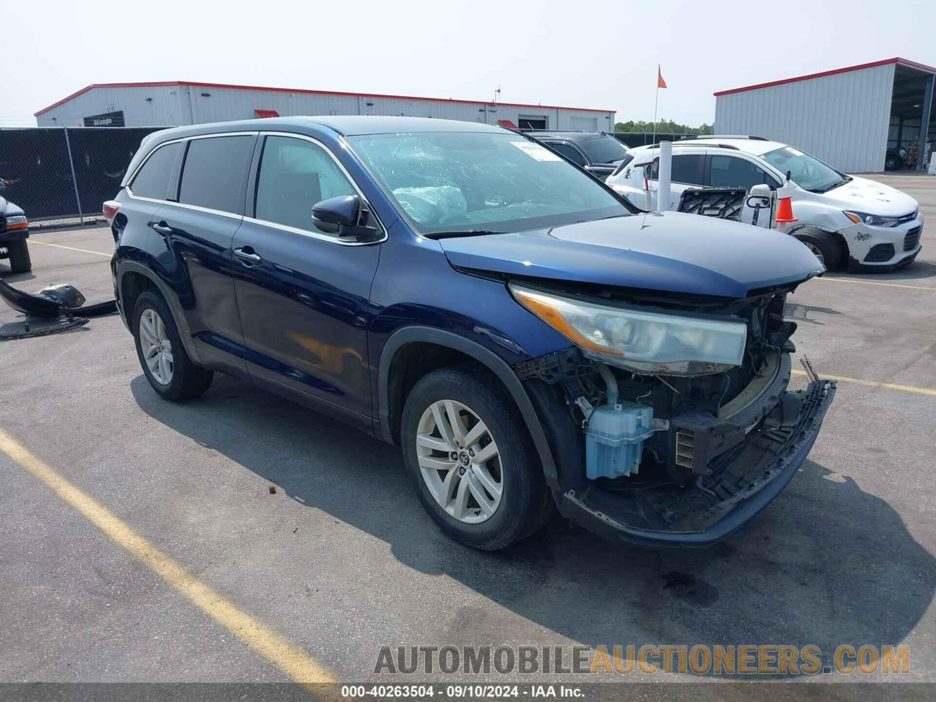 5TDZARFH6GS018127 TOYOTA HIGHLANDER 2016