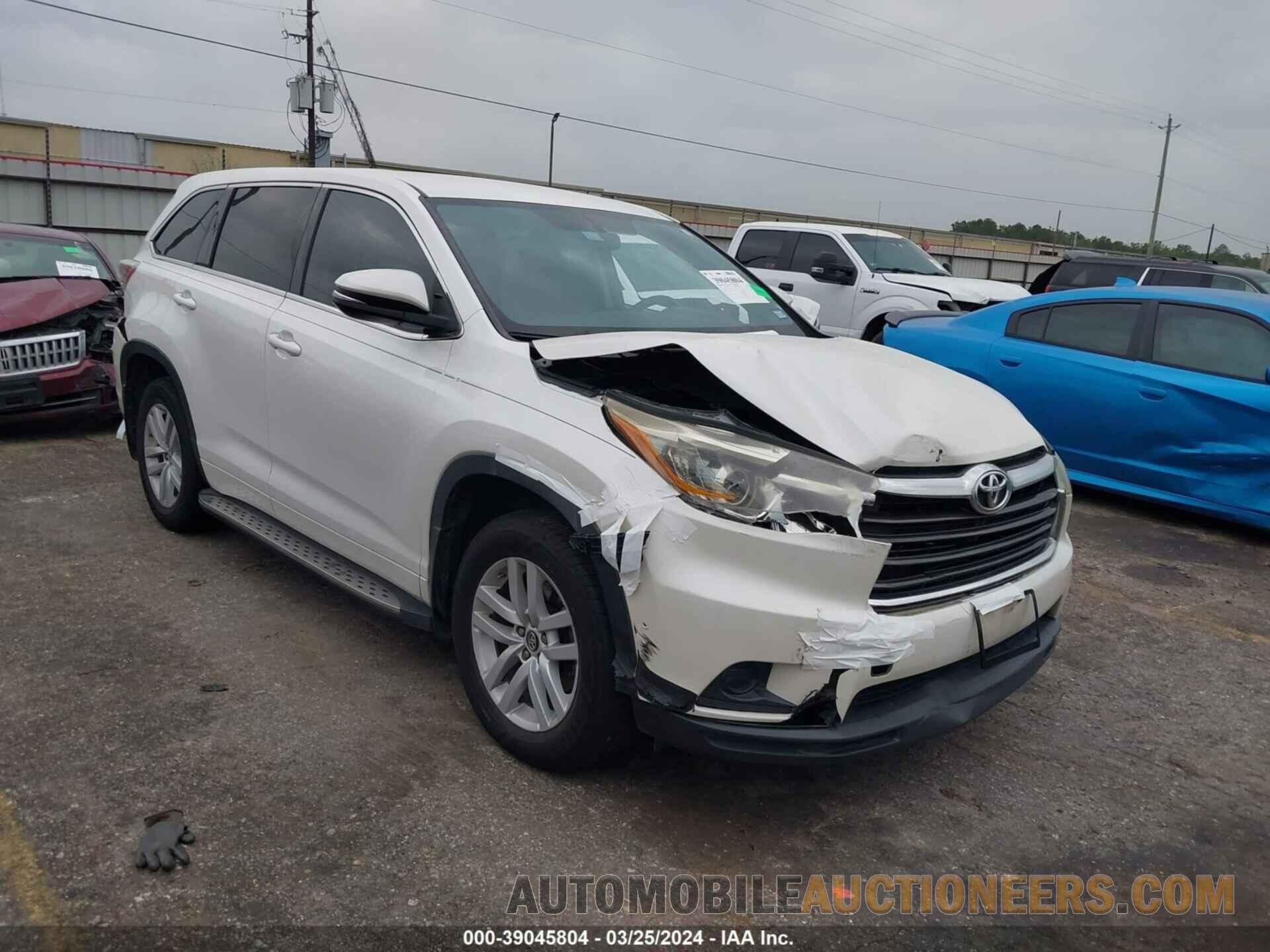 5TDZARFH6GS020850 TOYOTA HIGHLANDER 2016