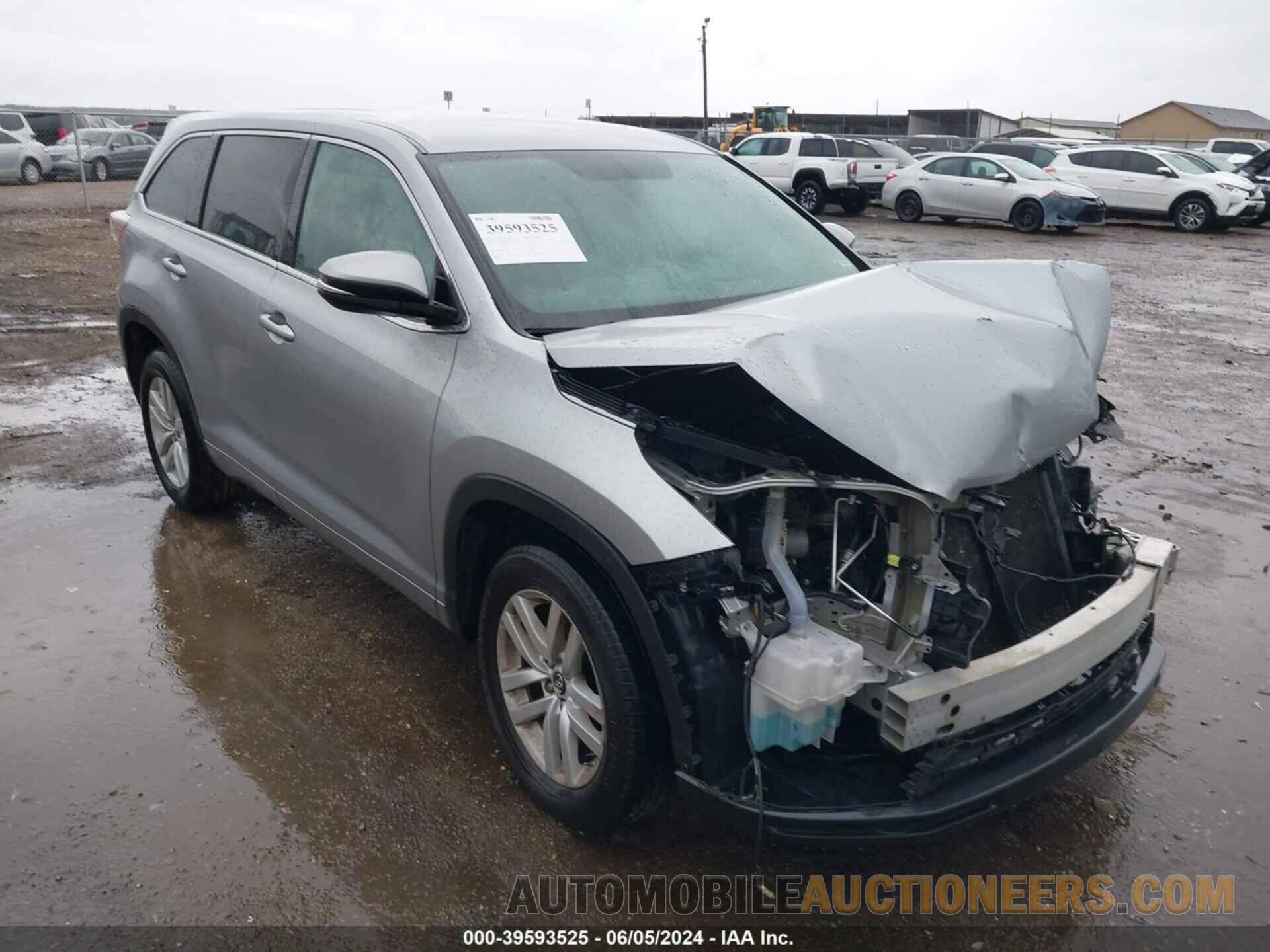 5TDZARFH6GS020864 TOYOTA HIGHLANDER 2016