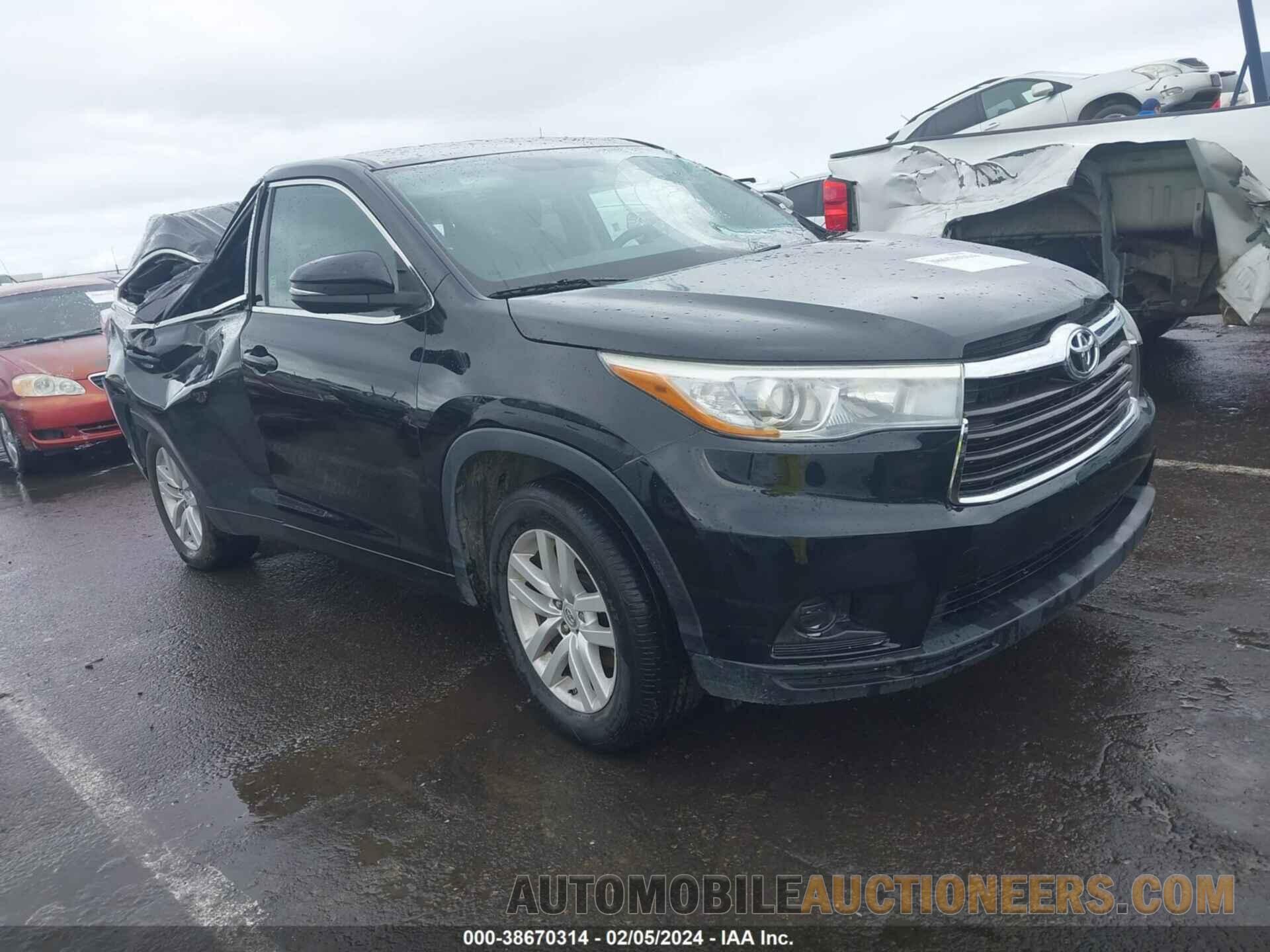 5TDZARFH7FS012447 TOYOTA HIGHLANDER 2015