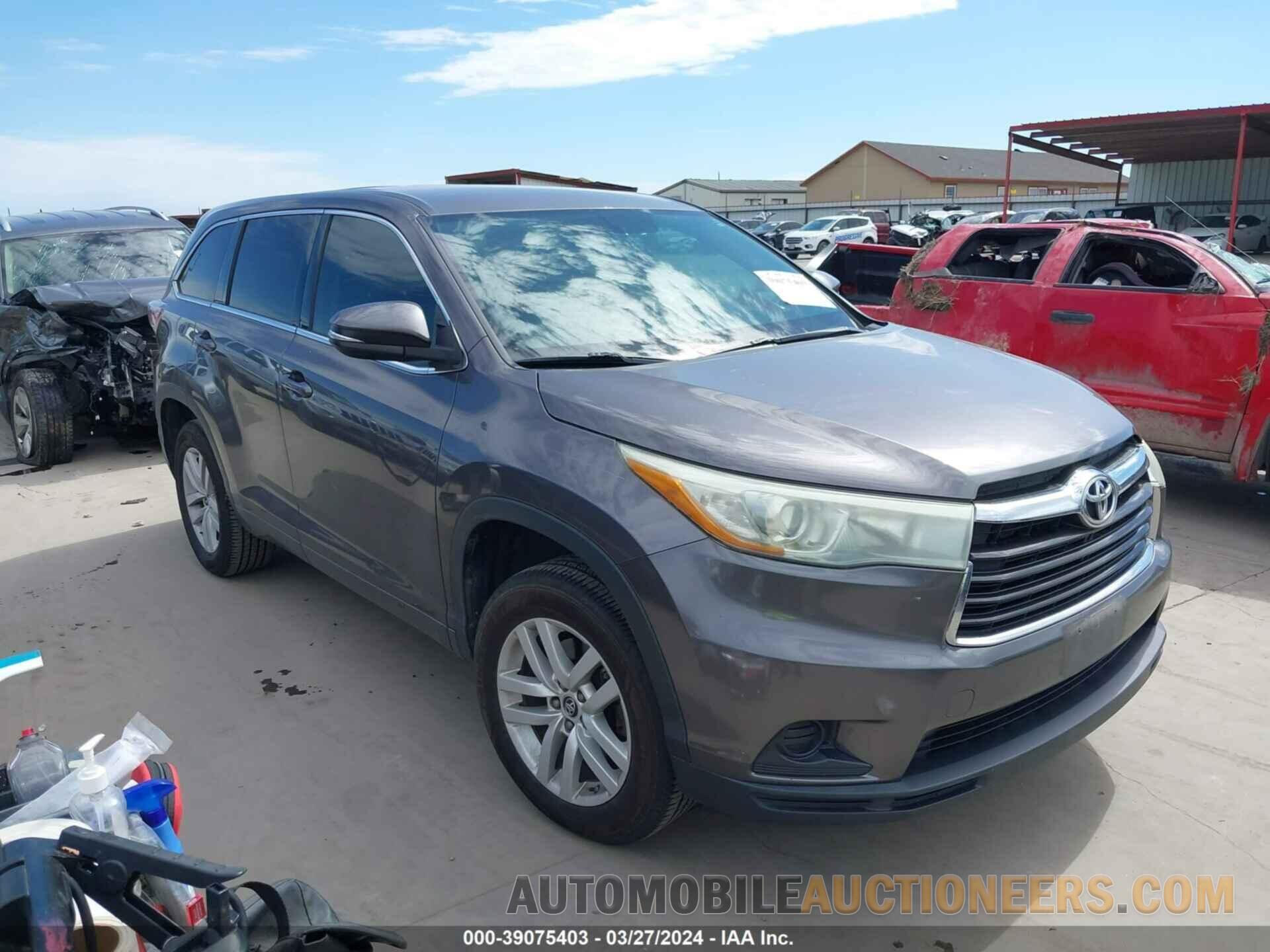 5TDZARFH7GS017911 TOYOTA HIGHLANDER 2016