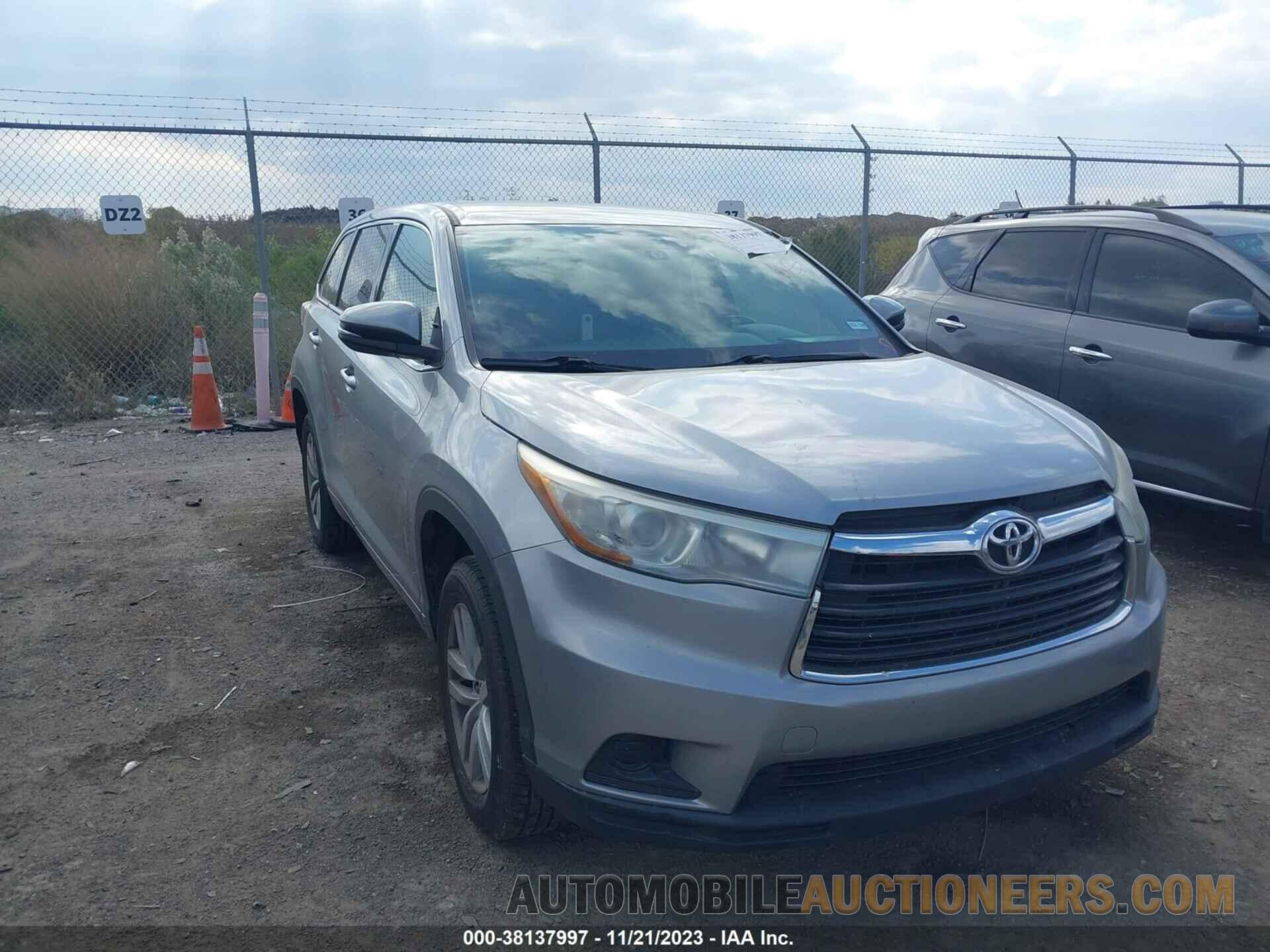 5TDZARFH8FS012604 TOYOTA HIGHLANDER 2015