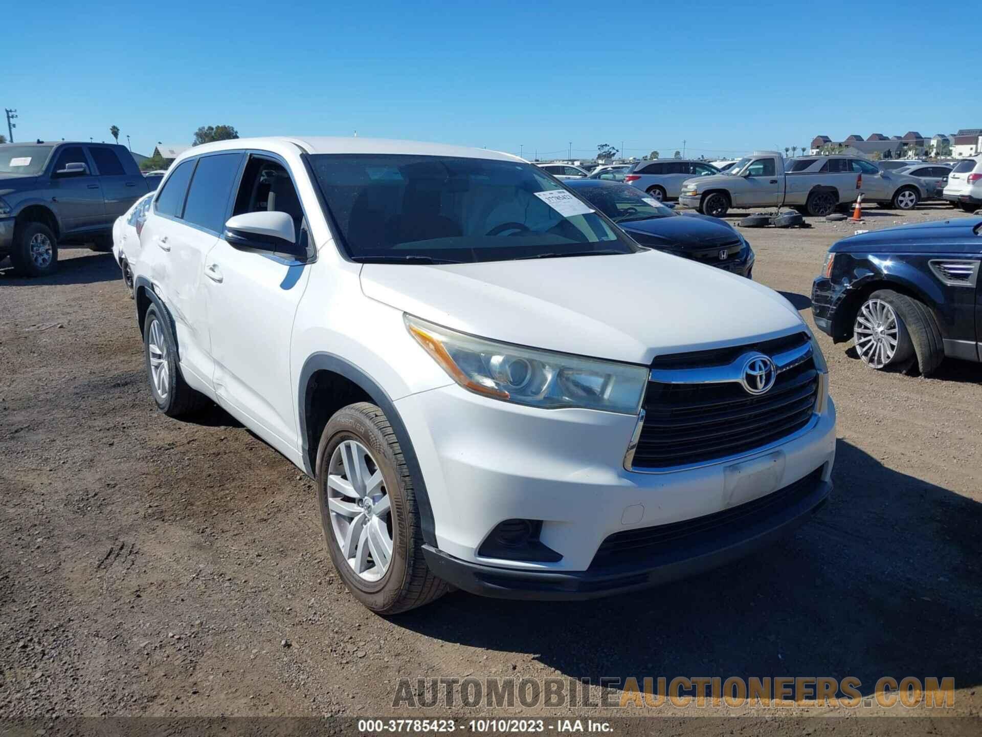 5TDZARFH8FS013414 TOYOTA HIGHLANDER 2015