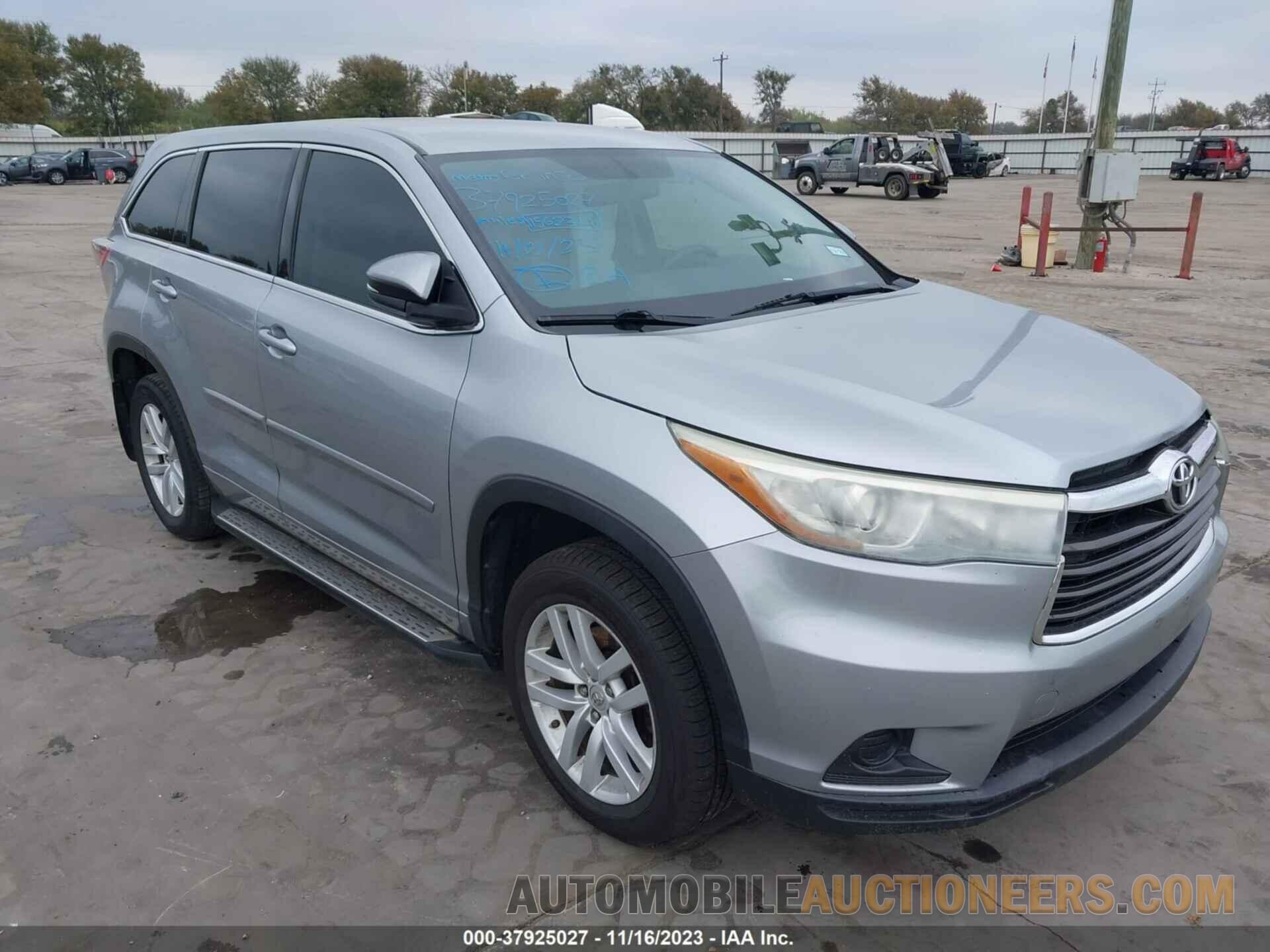 5TDZARFH8FS015437 TOYOTA HIGHLANDER 2015